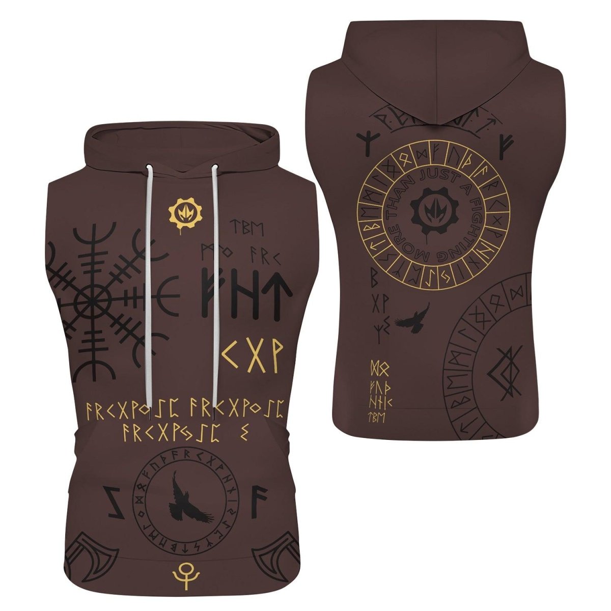 Viking Valhalla Rune Sleeveless Pullover & Zip Hoodie - BattleFitGear