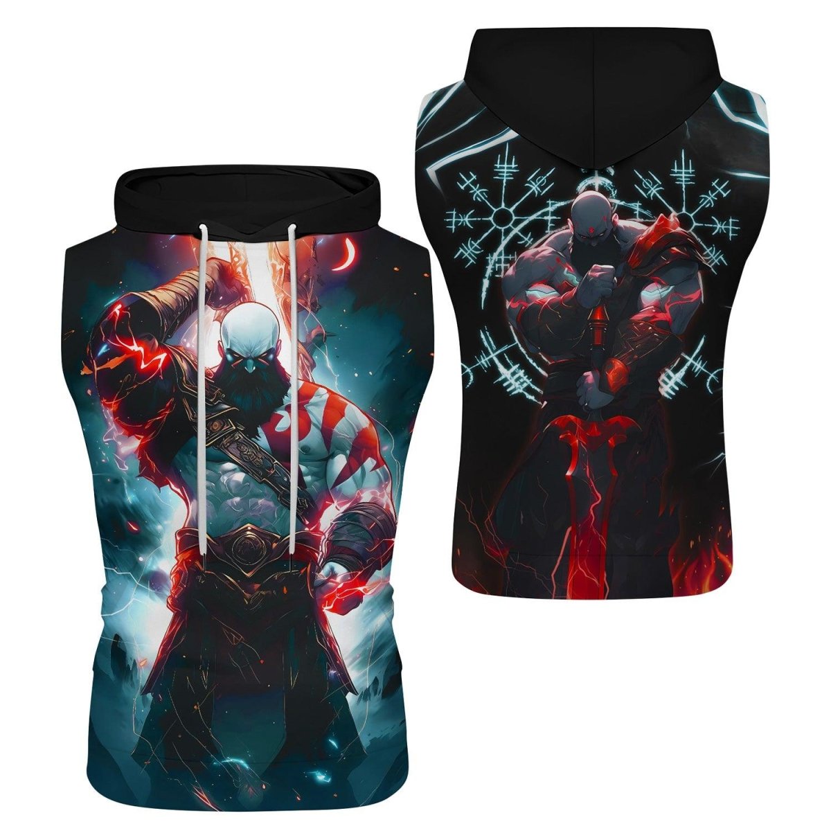 God Of War Sleeveless Pullover & Zip Hoodie - BattleFitGear