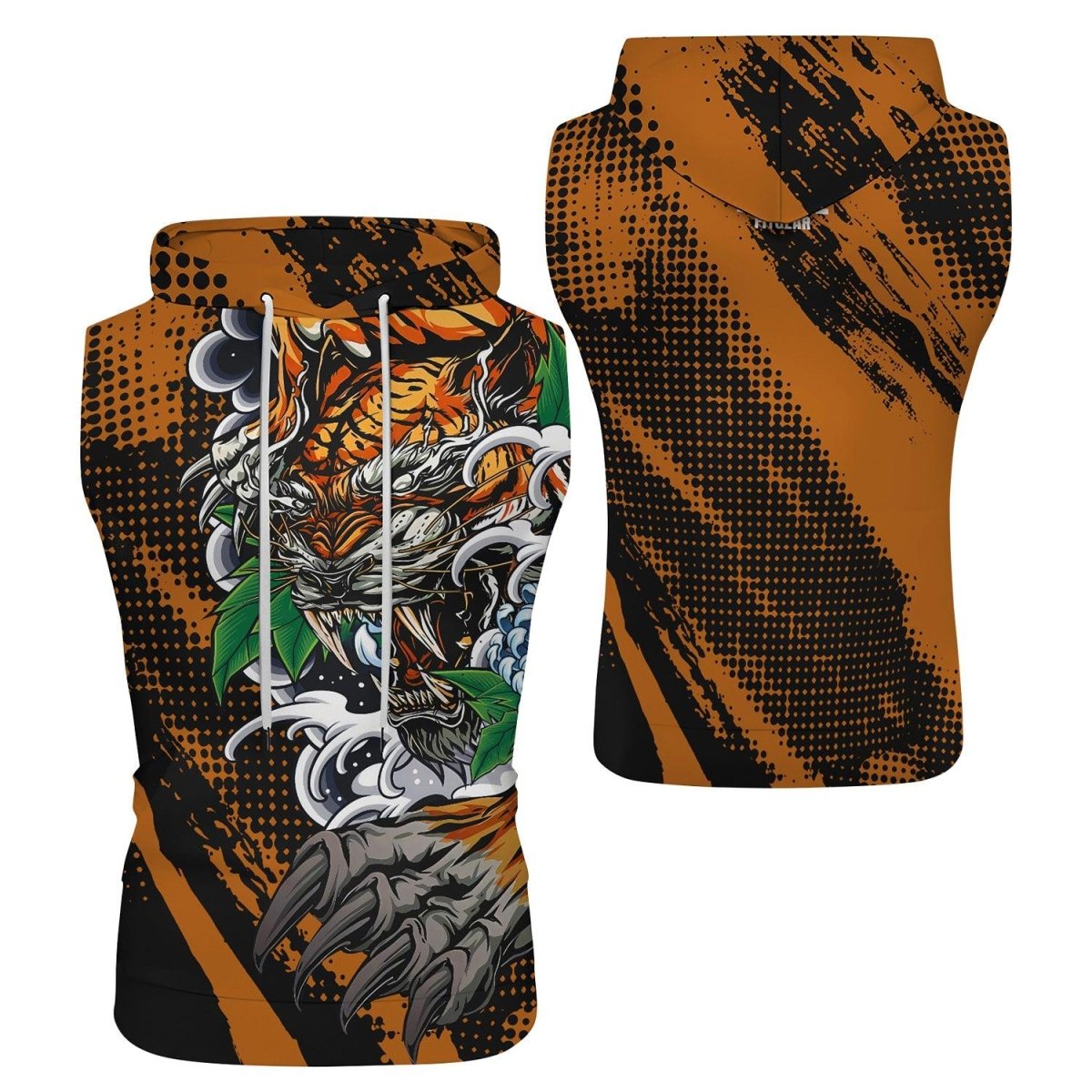 Flower Tiger Sleeveless Pullover & Zip Hoodie - BattleFitGear