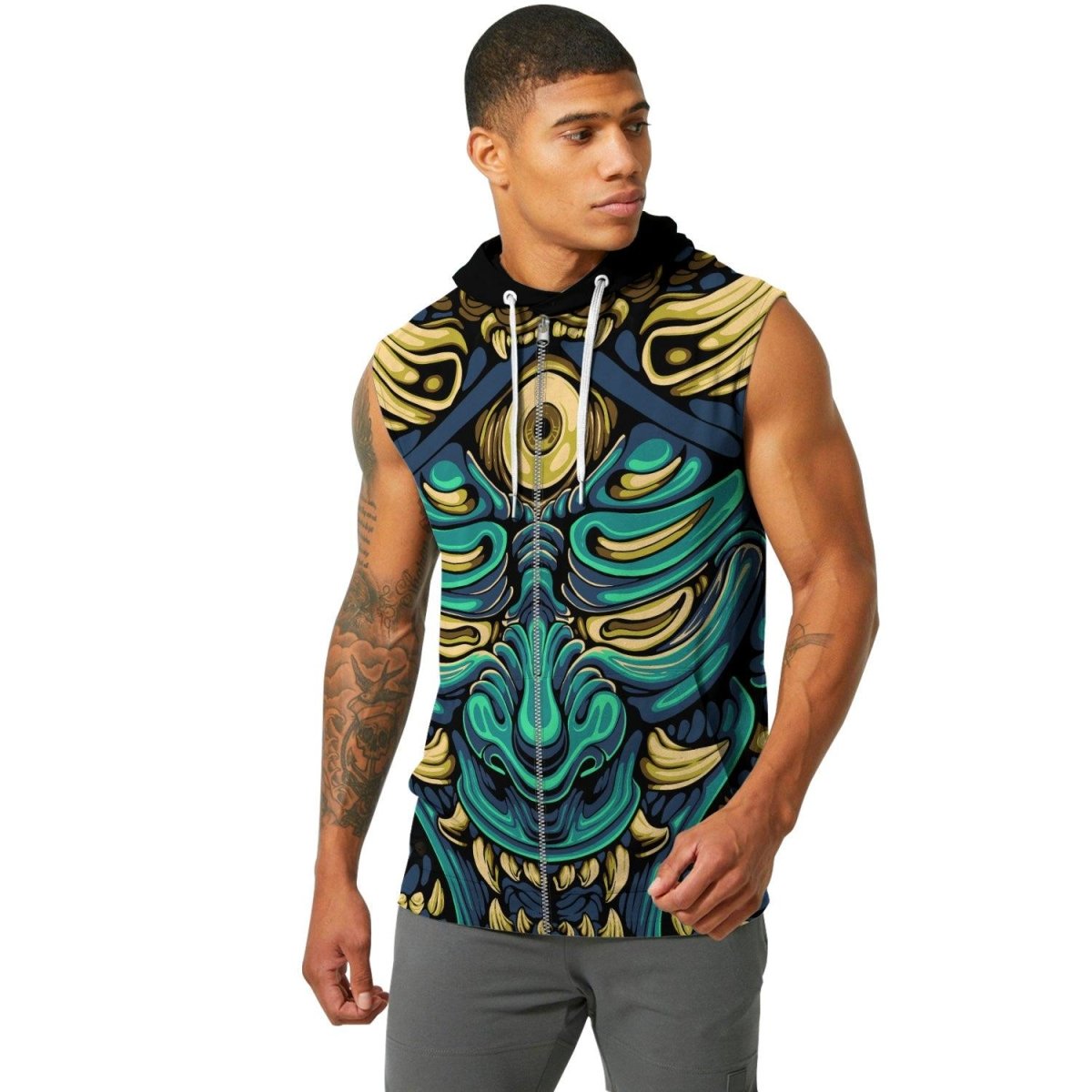 Seven Eye Oni Sleeveless Pullover & Zip Hoodie - BattleFitGear