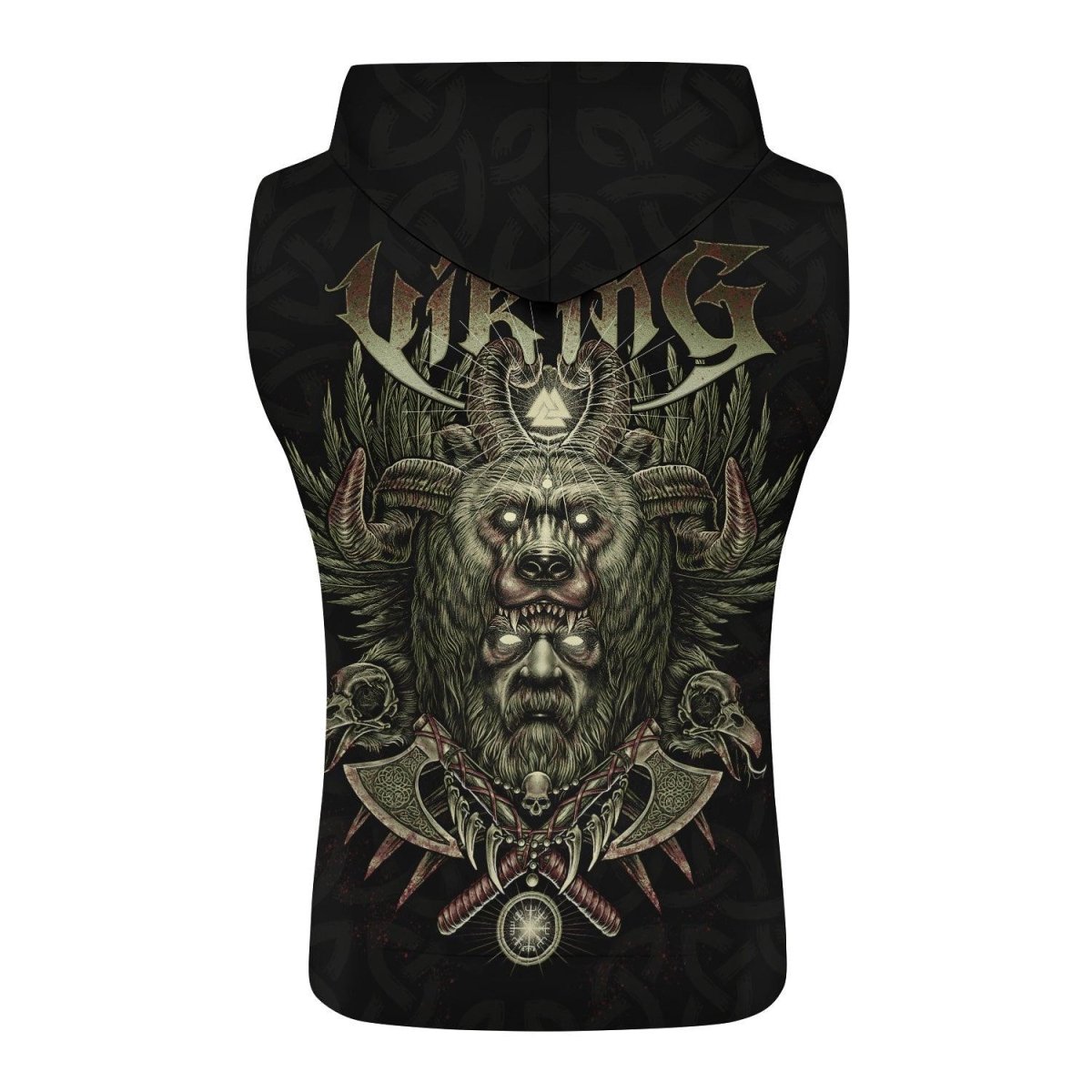 Berserker Warrior Sleeveless Pullover & Zip Hoodie - BattleFitGear