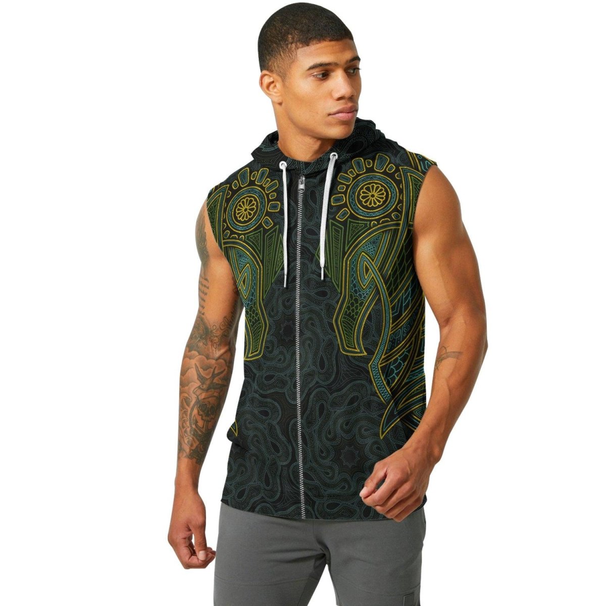 Viking Wildlife Natural Sleeveless Pullover & Zip Hoodie - BattleFitGear