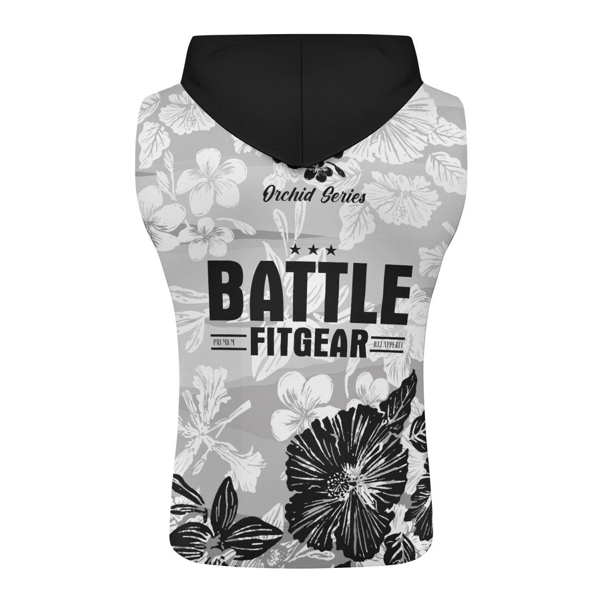 Orchid Series White Heart Pattern Sleeveless Pullover & Zip Hoodie - BattleFitGear