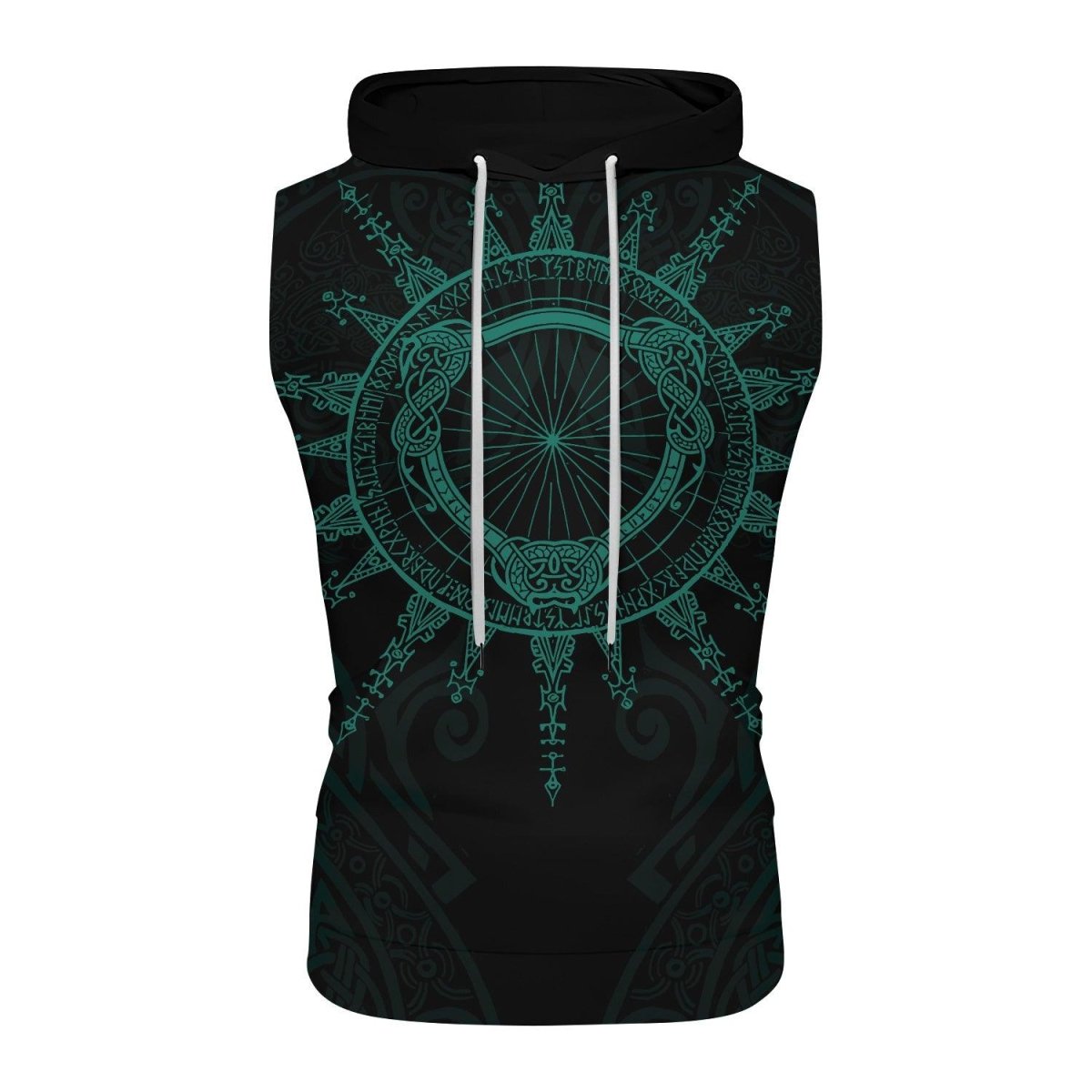 Viking Rune Celtic Sleeveless Pullover & Zip Hoodie - BattleFitGear