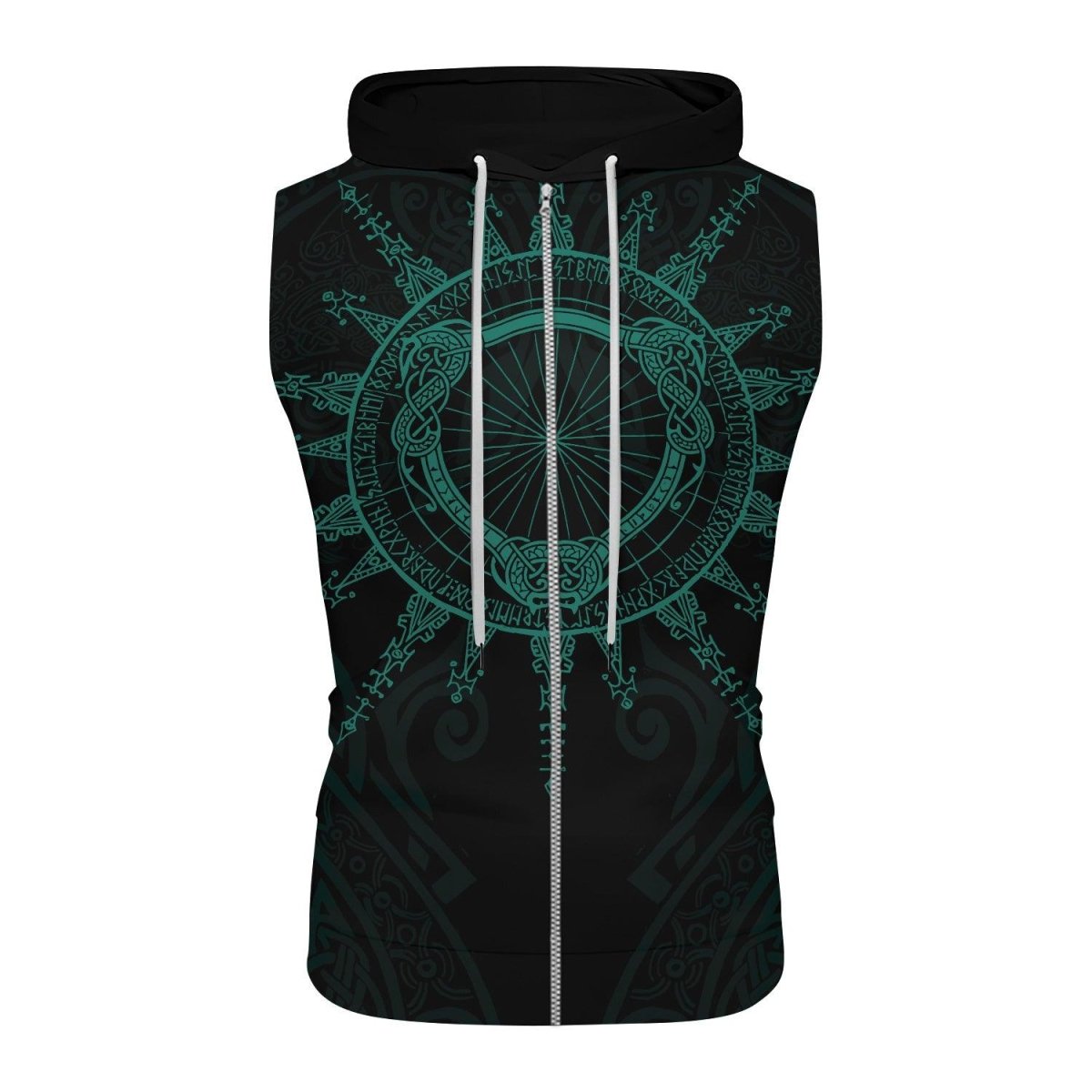 Viking Rune Celtic Sleeveless Pullover & Zip Hoodie - BattleFitGear