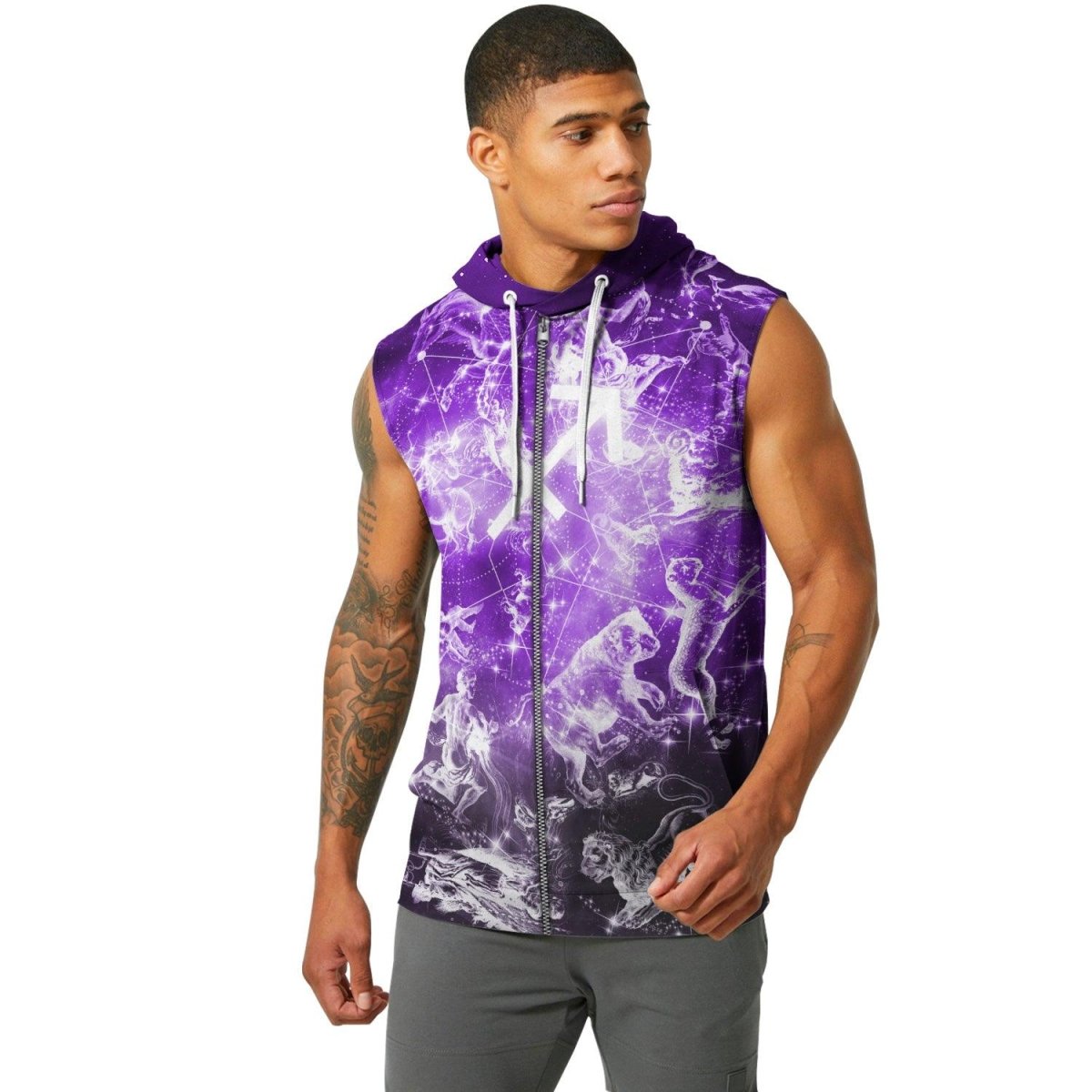 Zodiac Sagittarius Sleeveless Pullover & Zip Hoodie - BattleFitGear