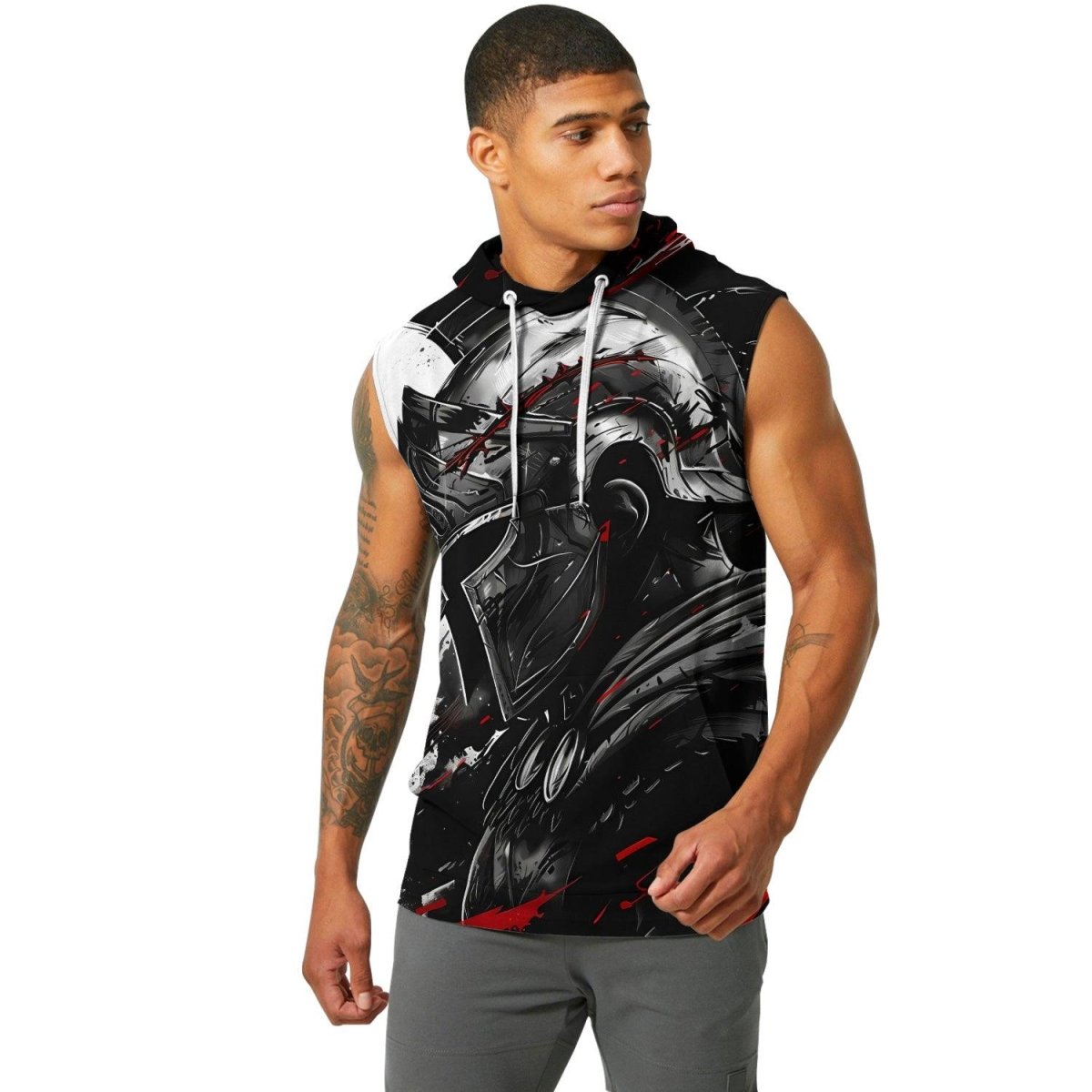 Spartan Warrior Soul Sleeveless Pullover & Zip Hoodie - BattleFitGear