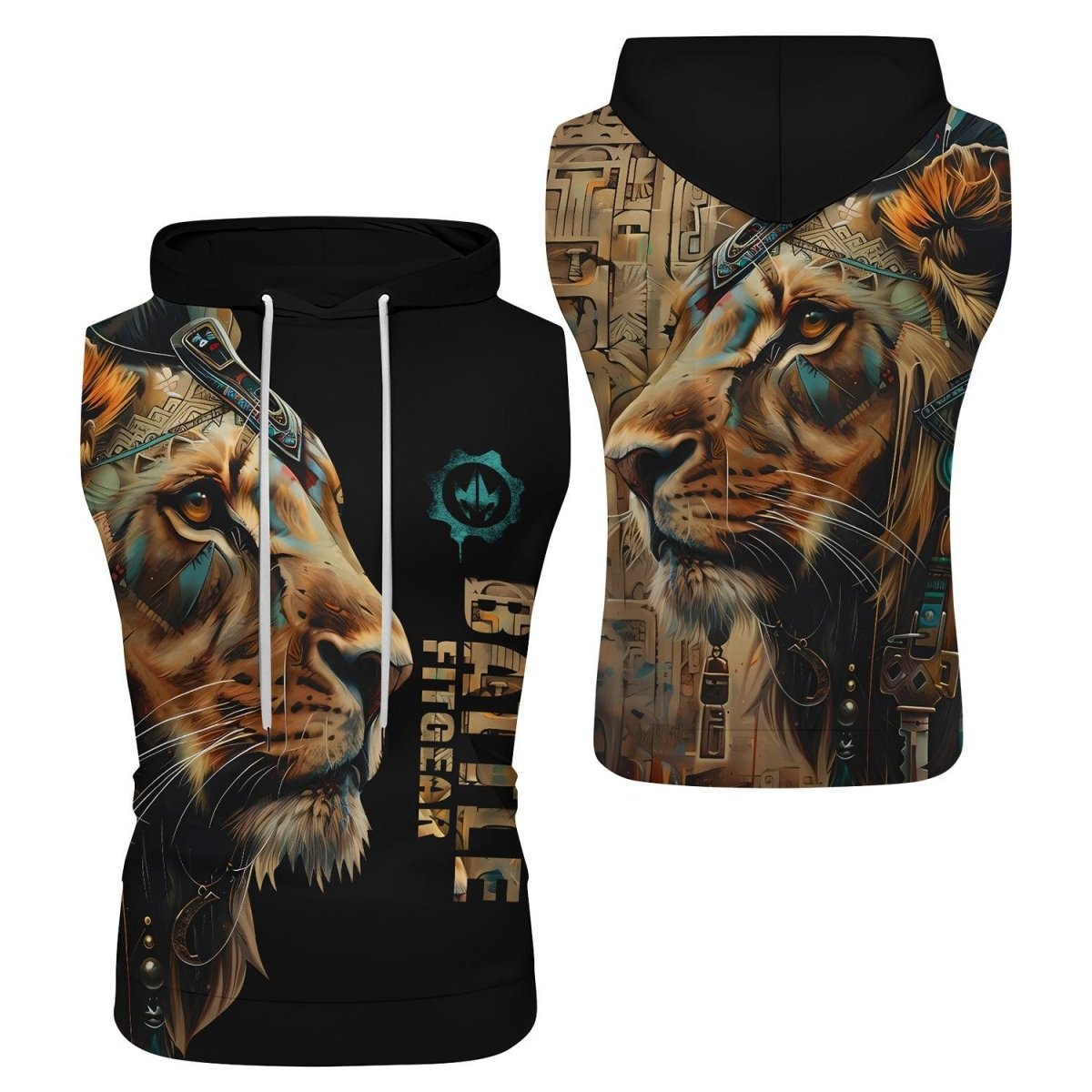 Acient Lion Sleeveless Pullover & Zip Hoodie - BattleFitGear