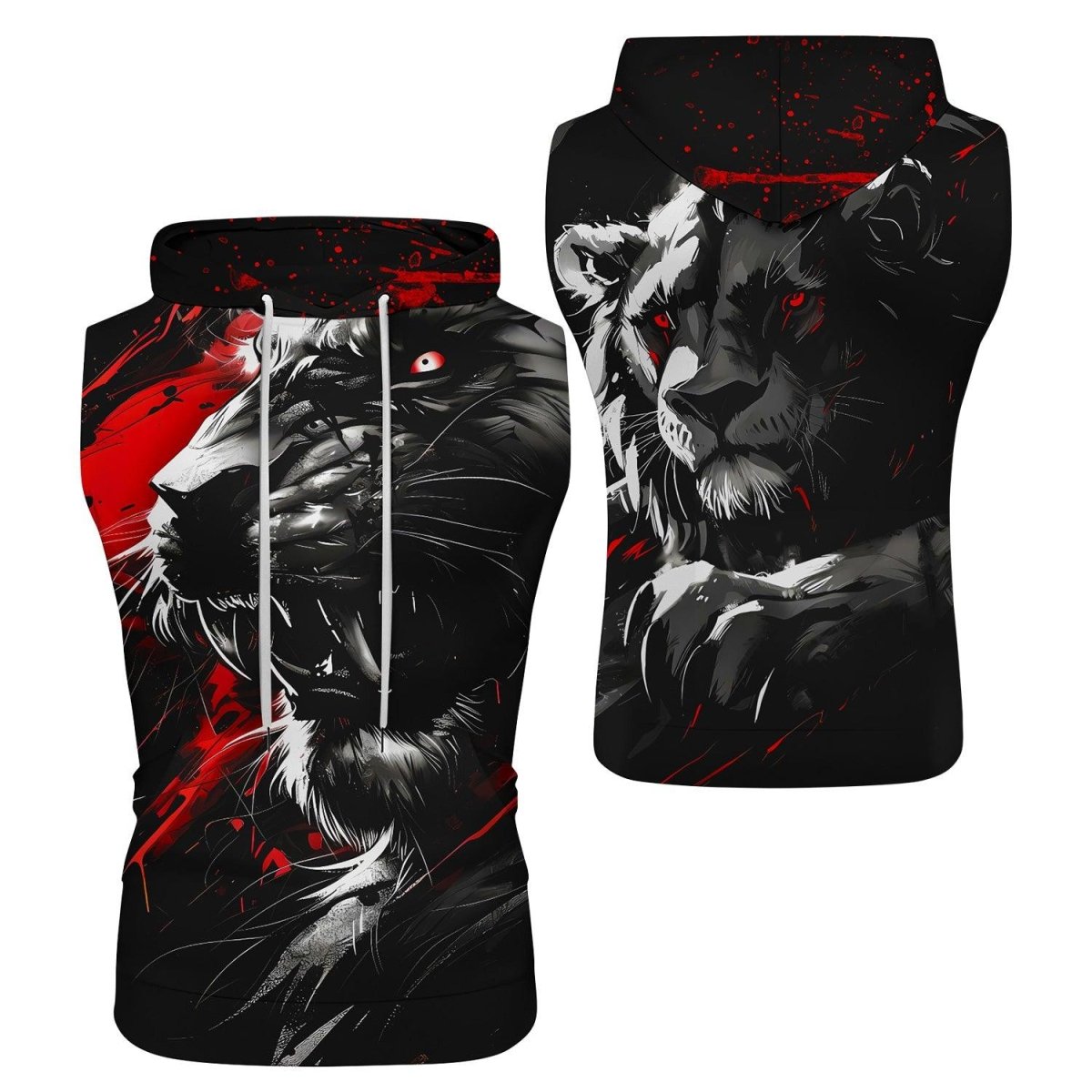 Dangerous Lion Sleeveless Pullover & Zip Hoodie - BattleFitGear