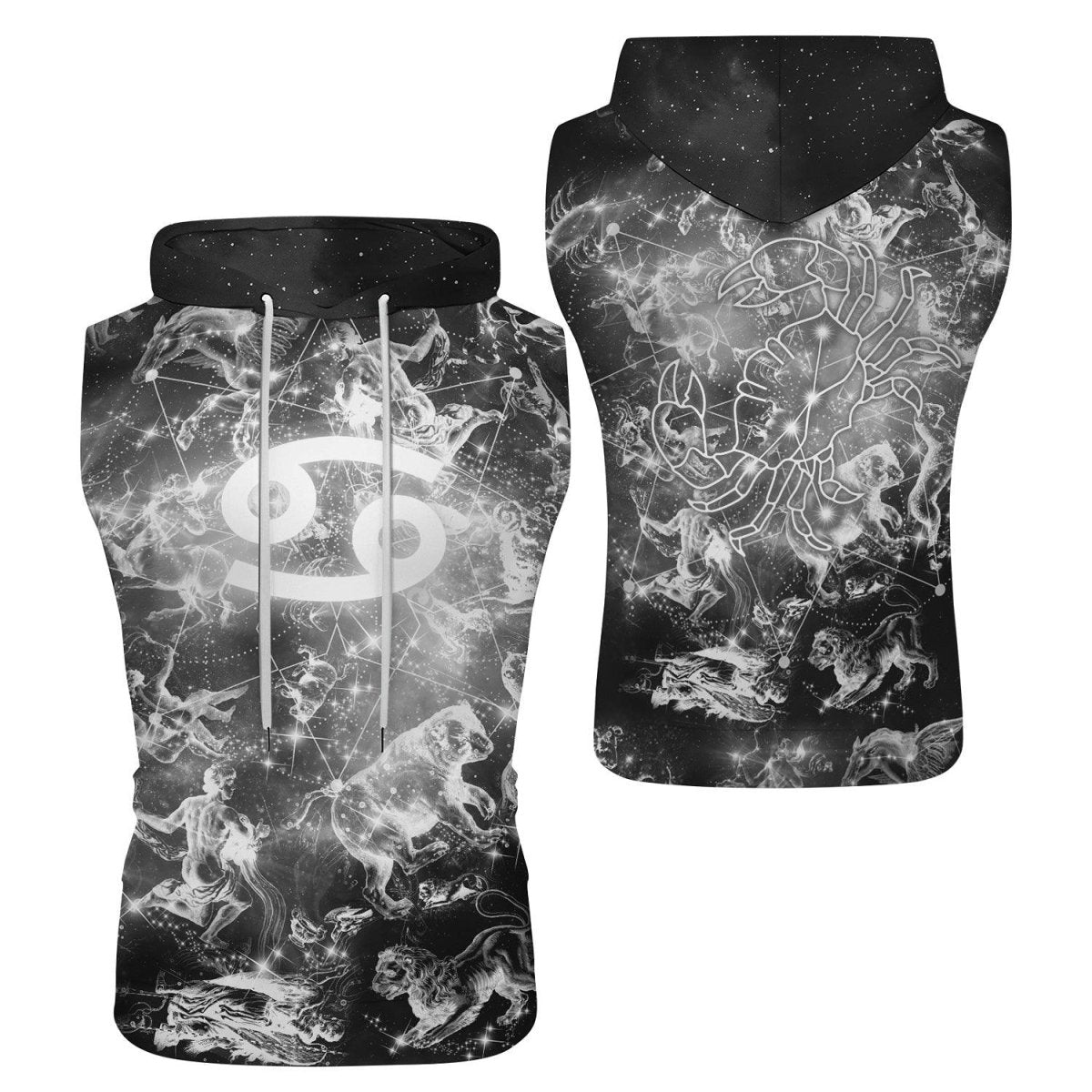 Zodiac Cancer Sleeveless Pullover & Zip Hoodie - BattleFitGear