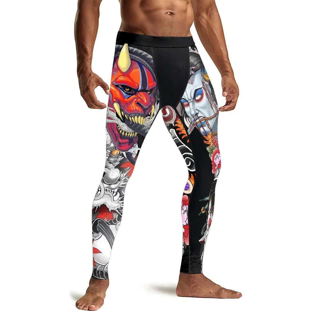 Abyssal Oni Men's Compression Leggings