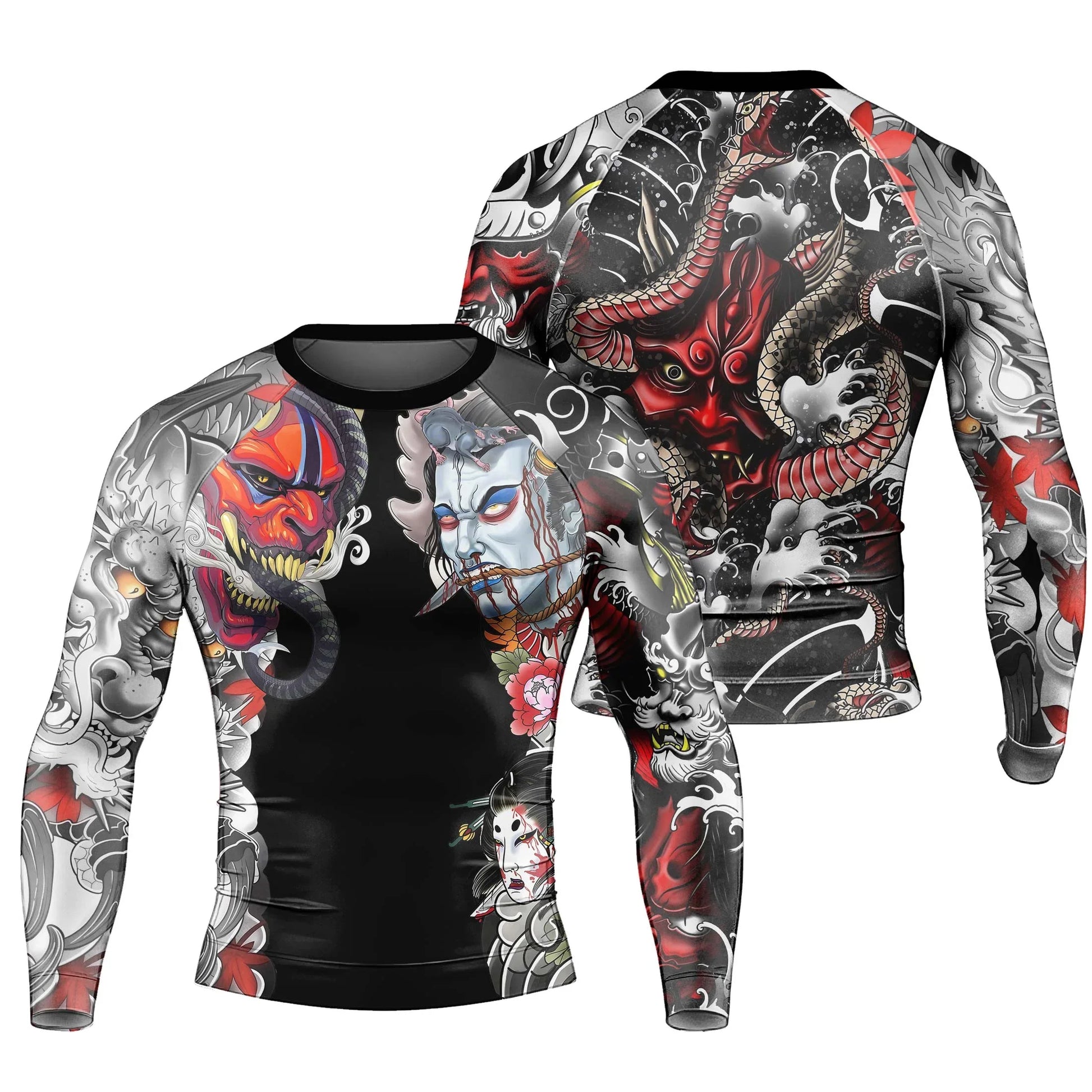 Abyssal Oni Men's Long Sleeve Rash Guard