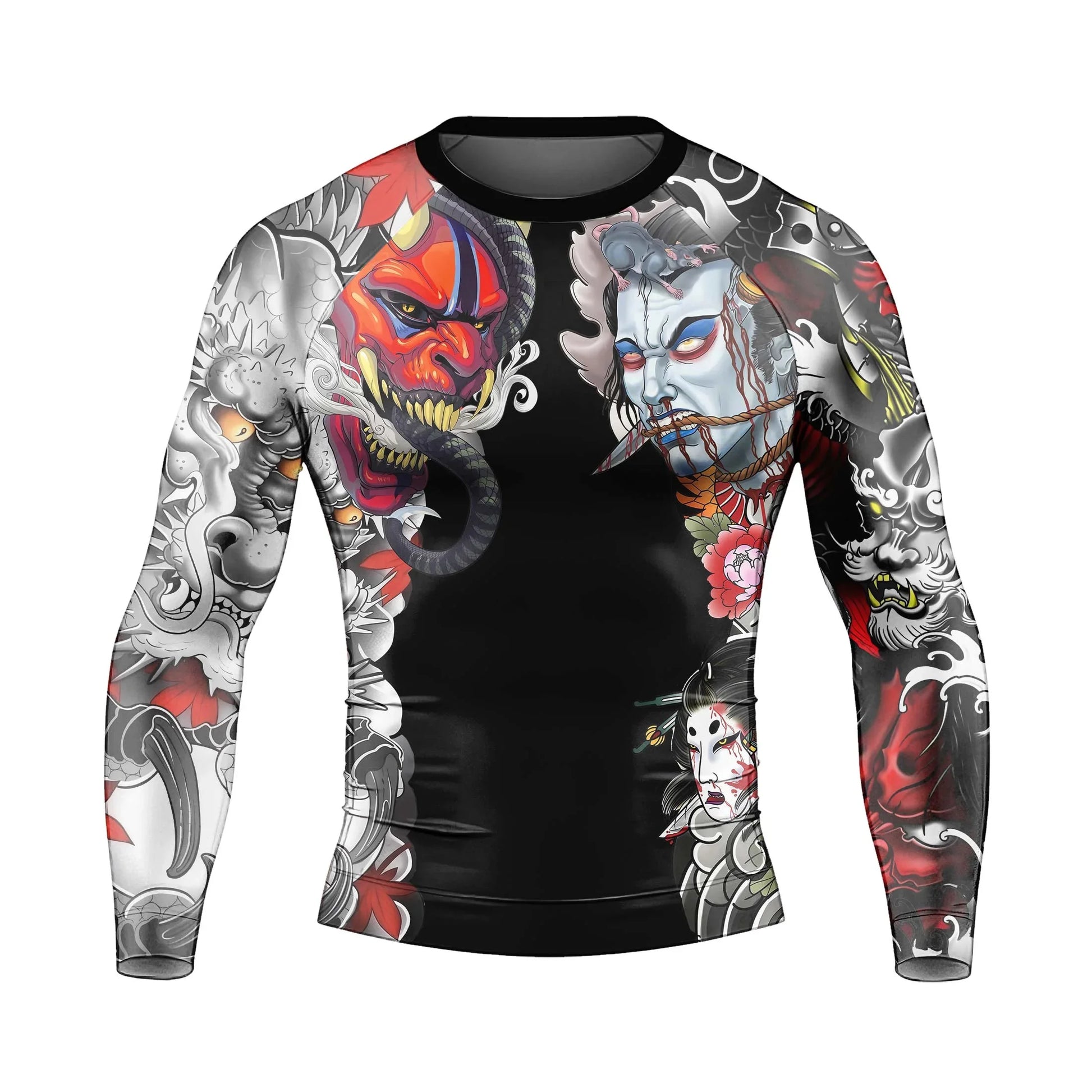 Abyssal Oni Men's Long Sleeve Rash Guard