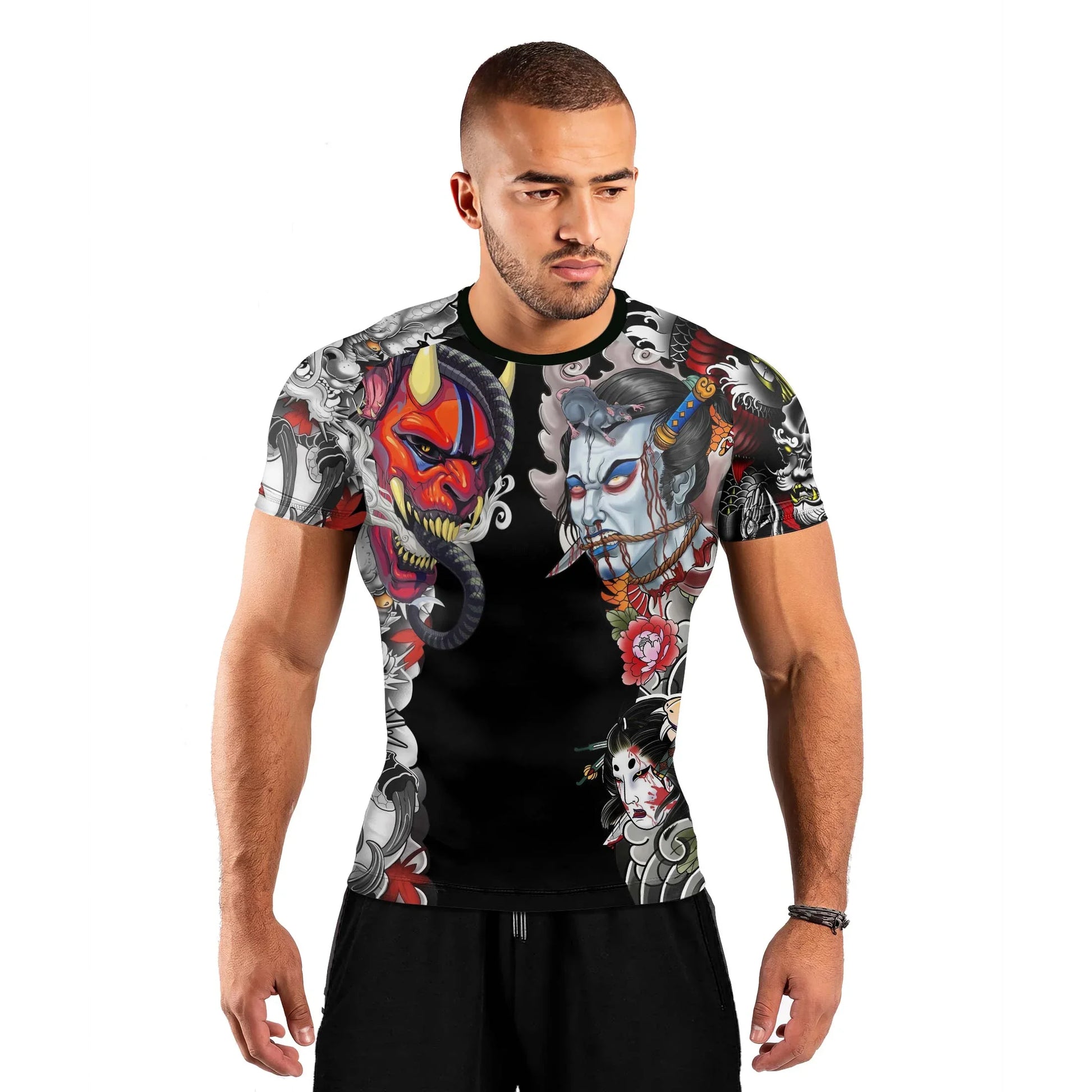 Abyssal Oni Men's Short Sleeve Rash Guard