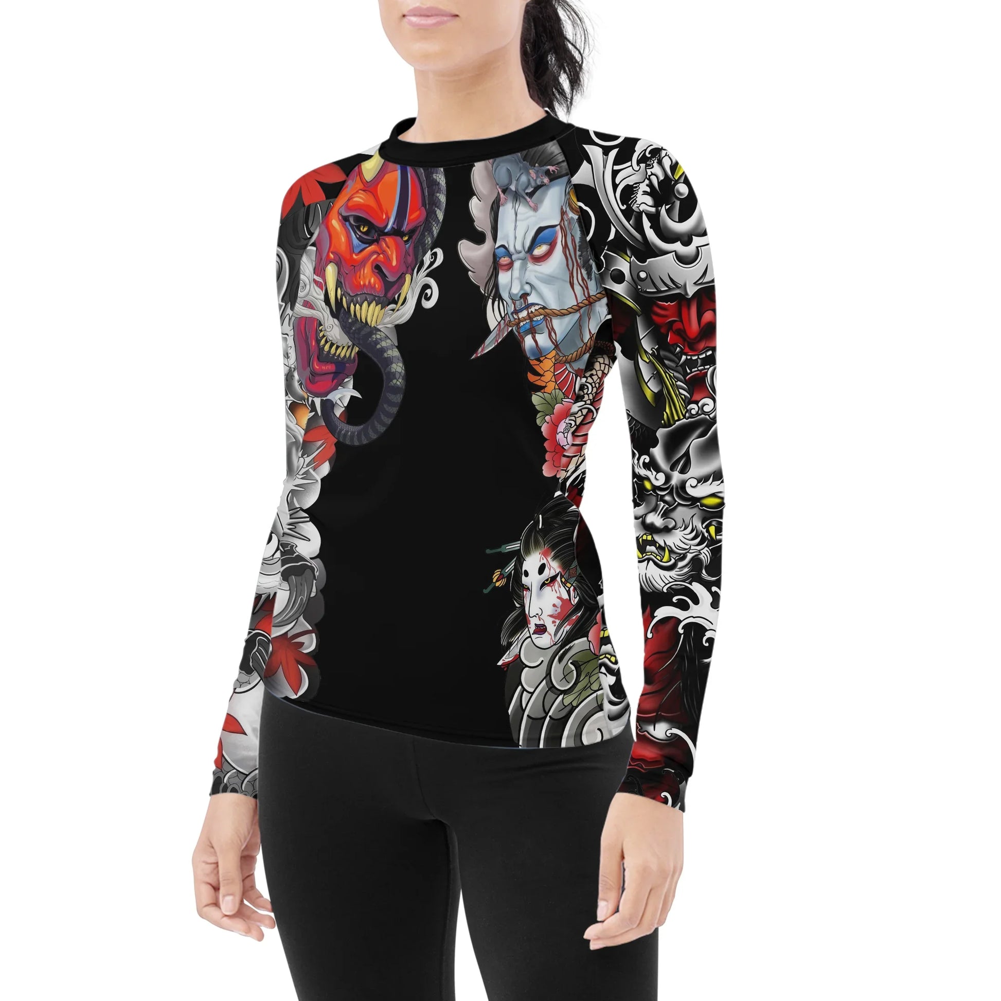 Abyssal Oni Women's Long Sleeve Rash Guard