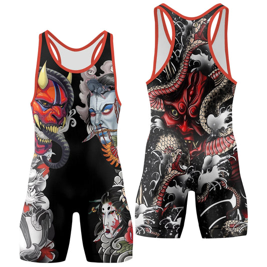 Abyssal Oni Wrestling Singlets