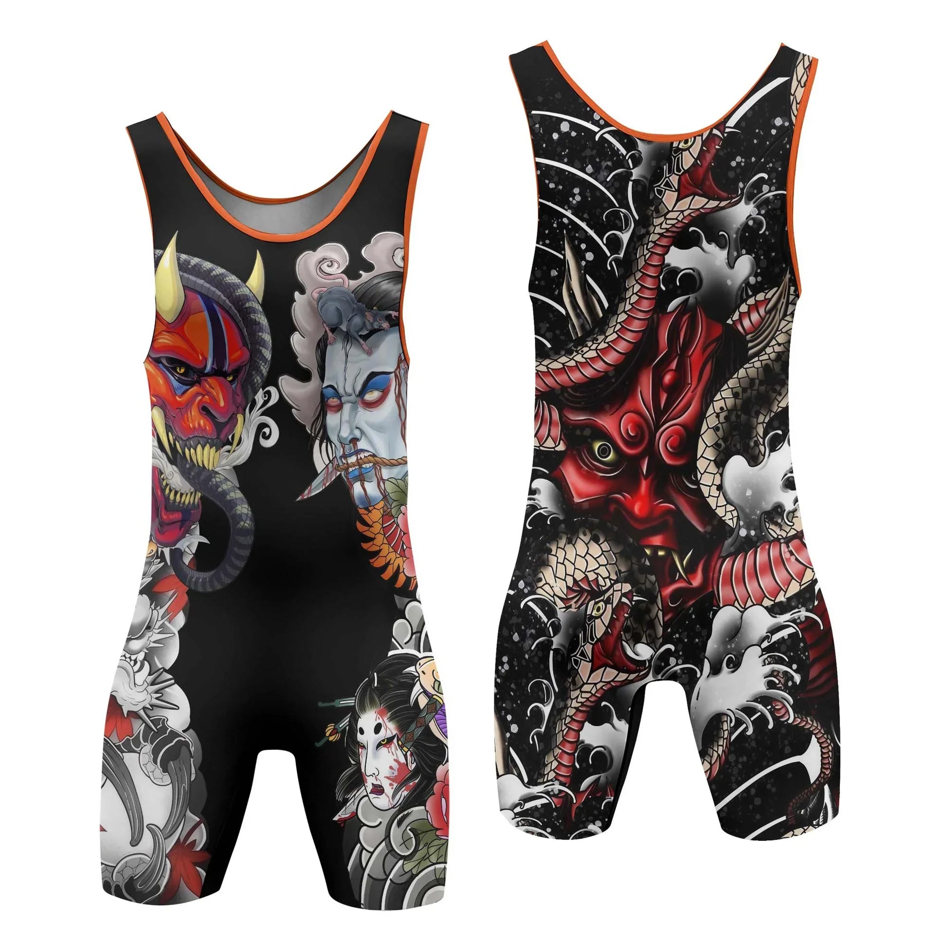 Abyssal Oni Wrestling Singlets