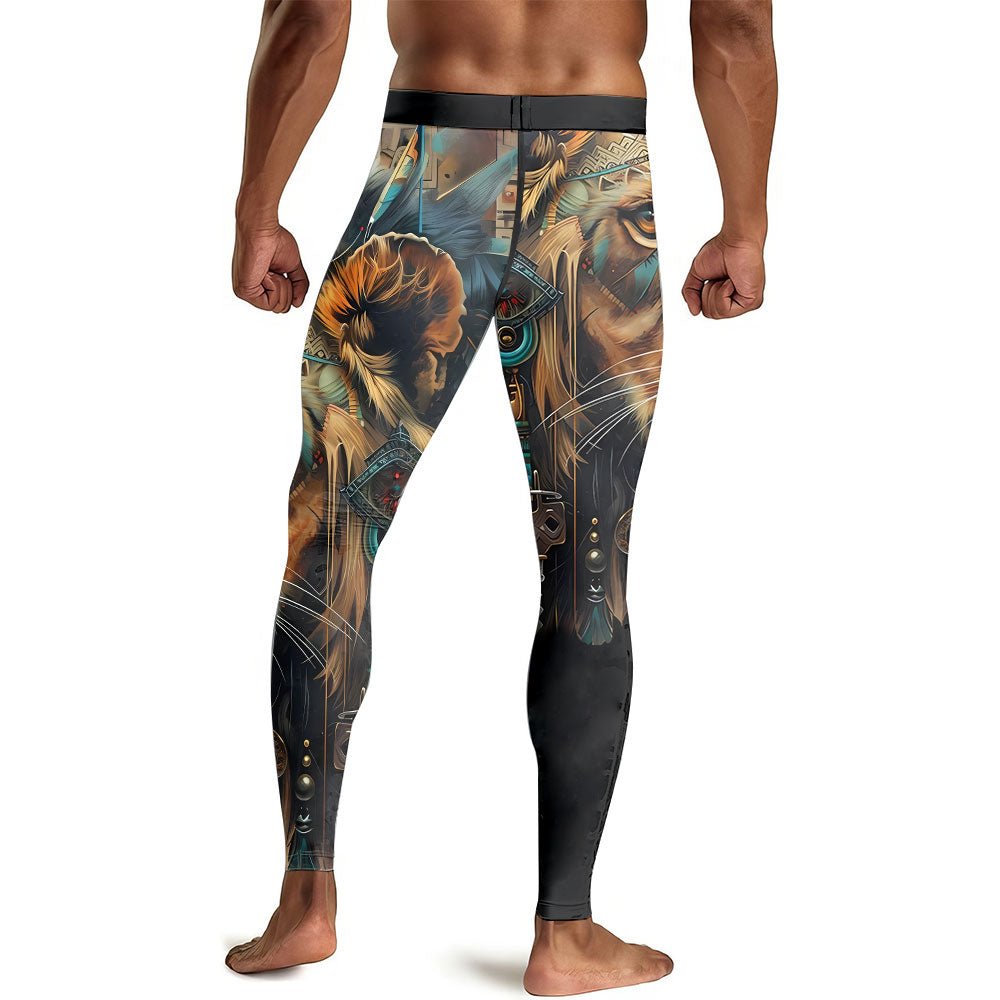 Acient Lion Men's Compression Leggings - BattleFitGear