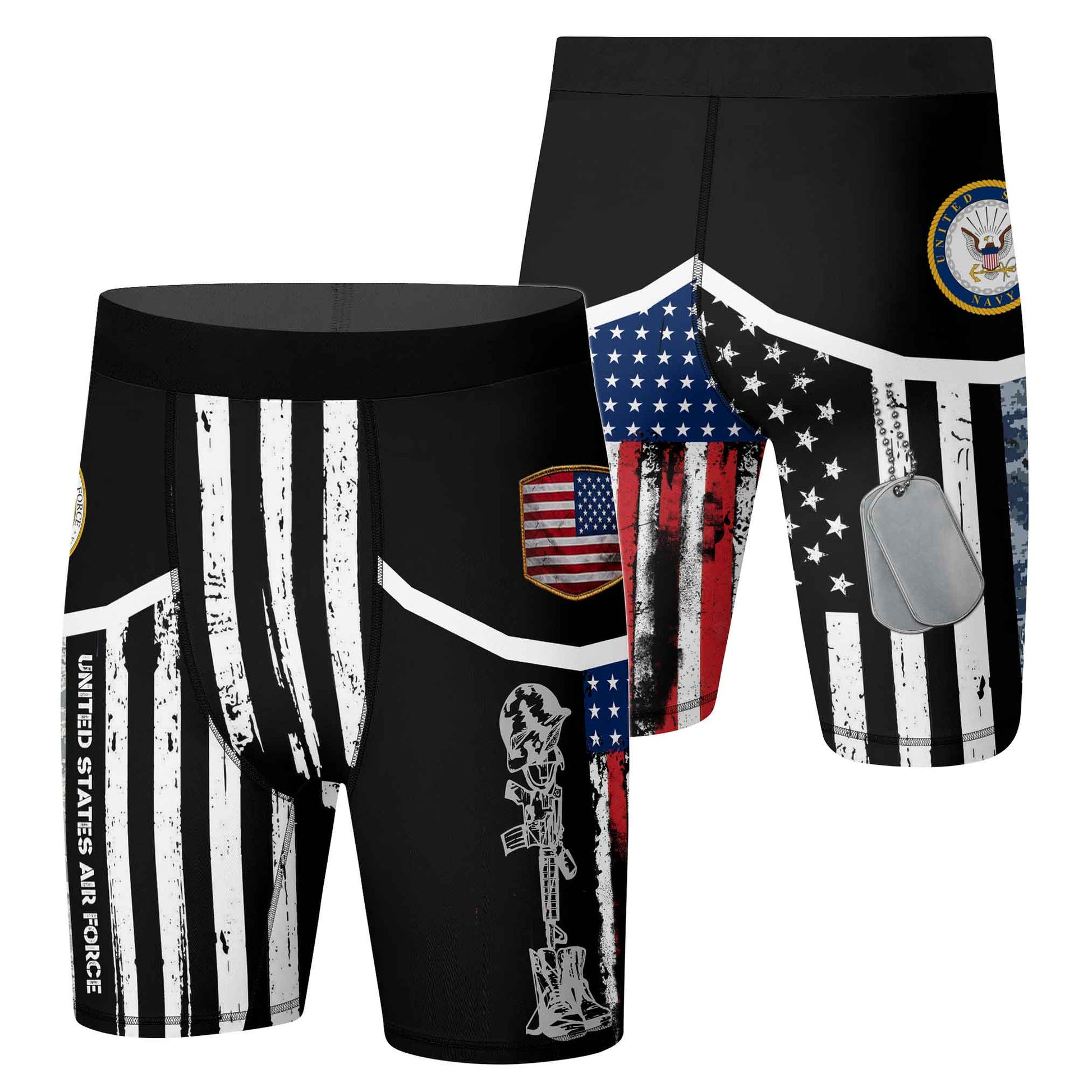 Air Force US Flag Compression Shorts