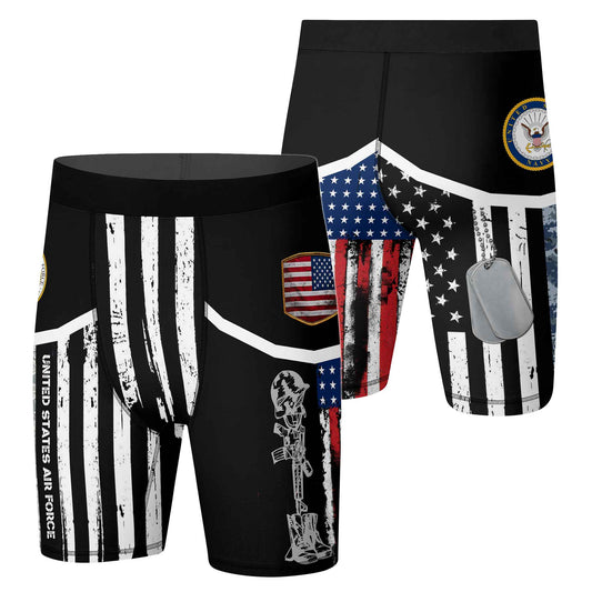 Air Force US Flag Compression Shorts