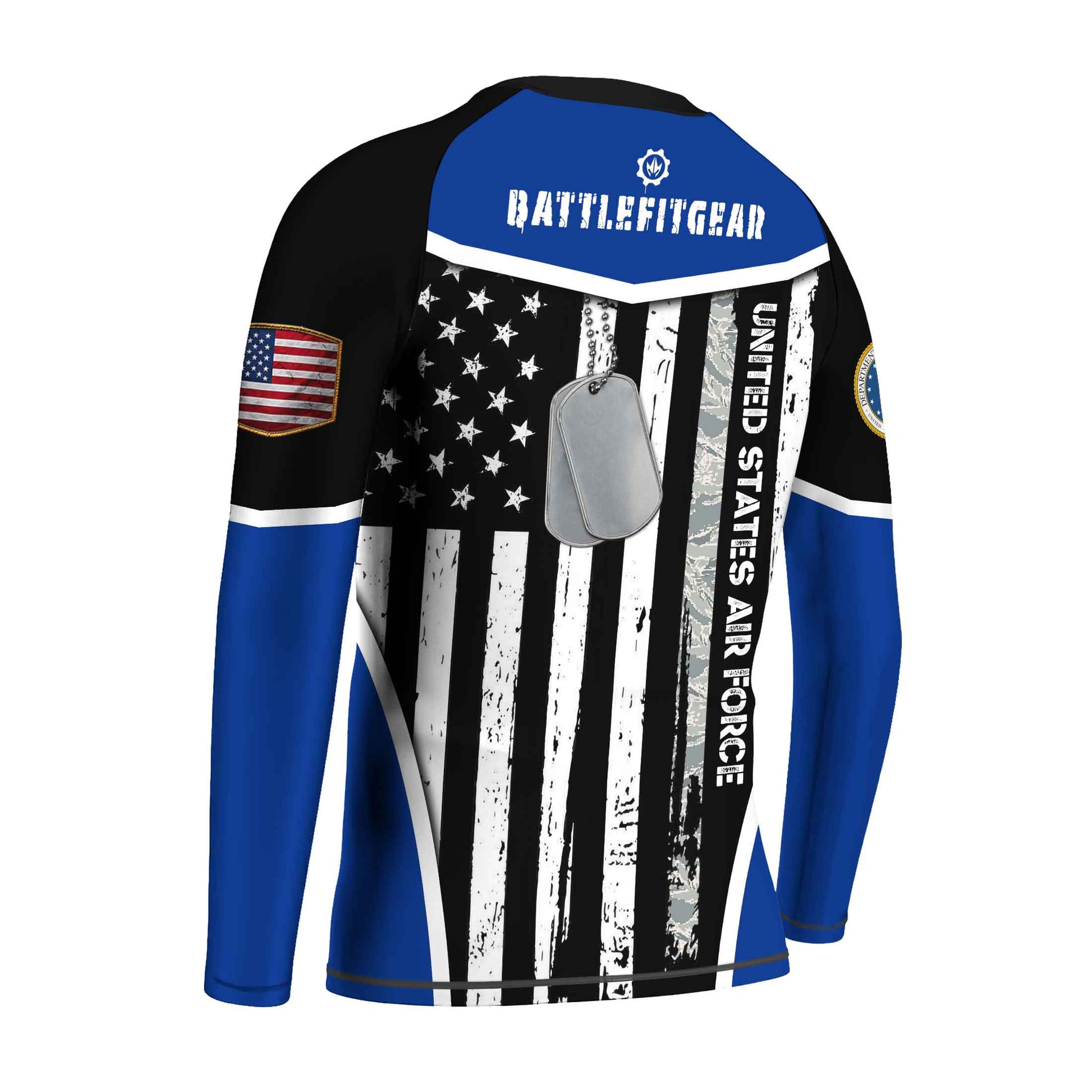 Air Force US Flag Kids Rash Guard