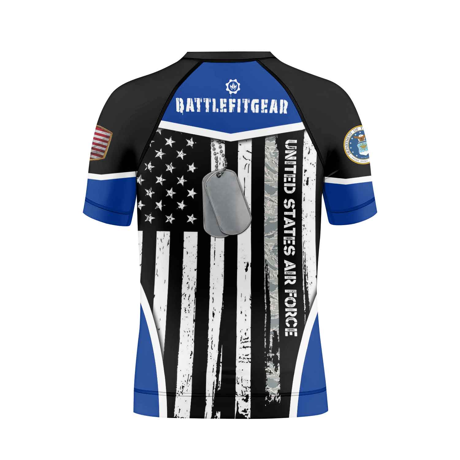 Air Force US Flag Kids Rash Guard