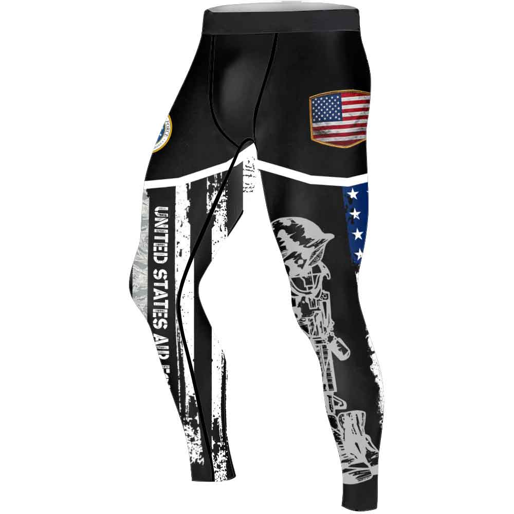 Air Force US Flag Men's Compression Leggings