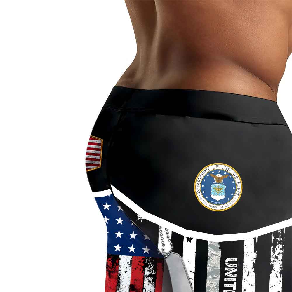 Air Force US Flag Men's Compression Leggings