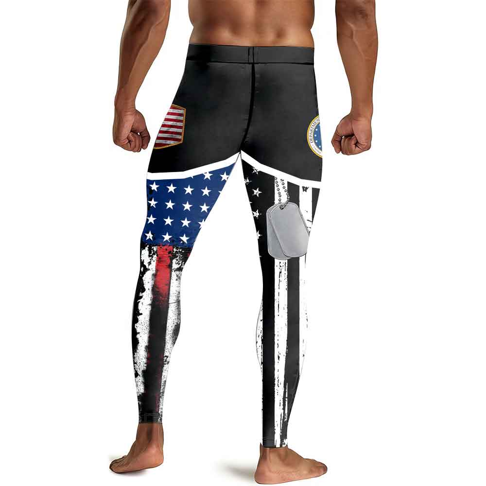 Air Force US Flag Men's Compression Leggings