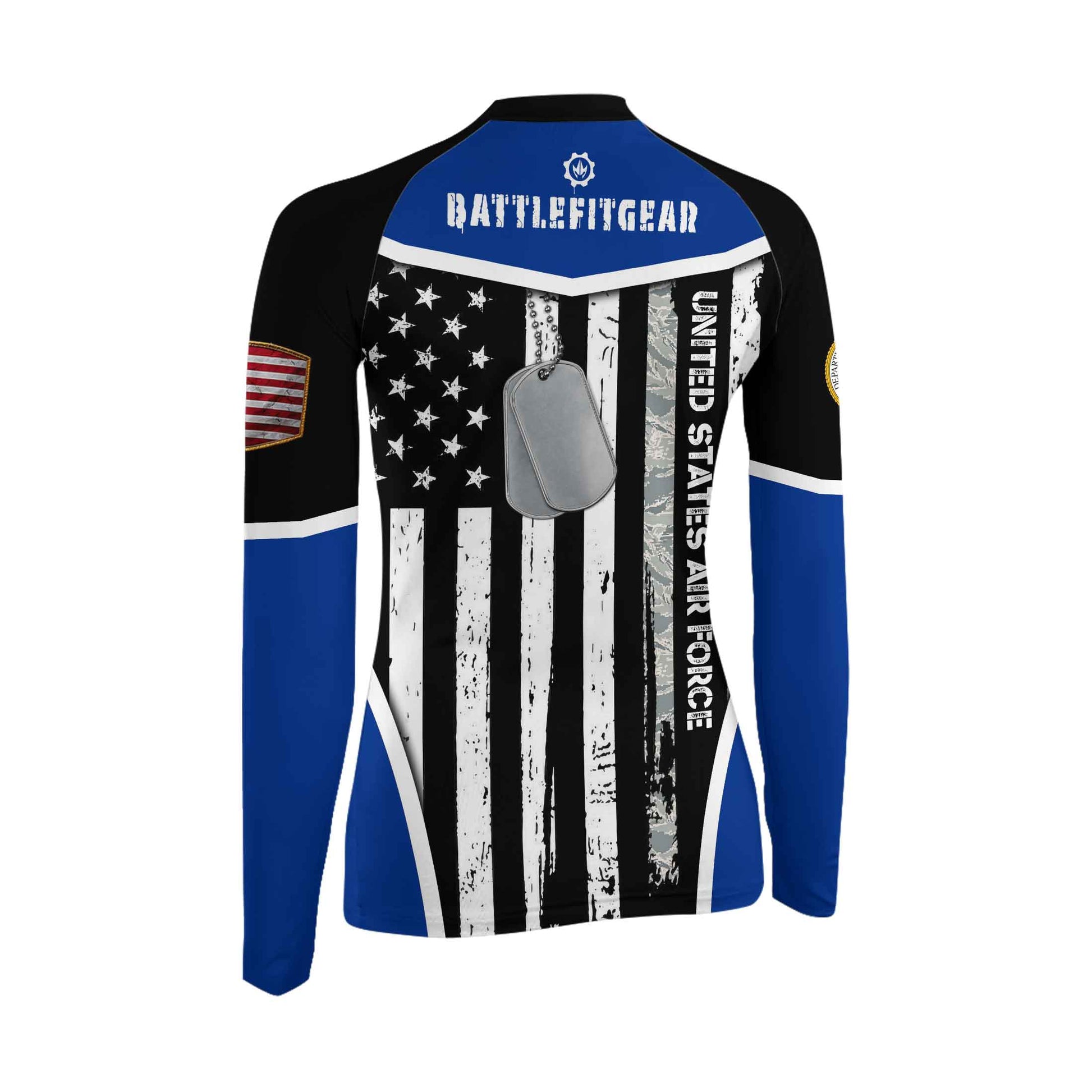 Air Force US Flag Women's Long Sleeve Rash Guard