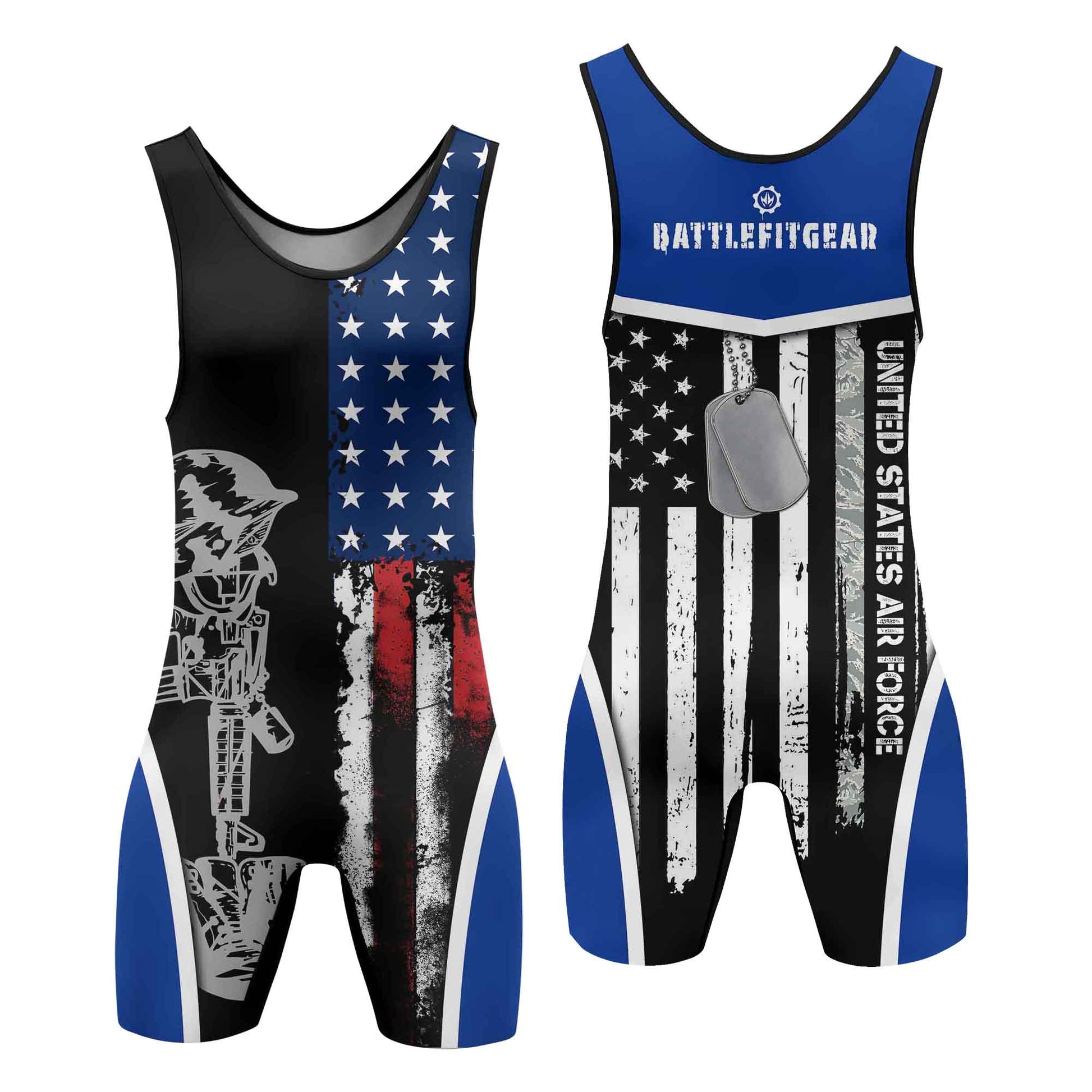 Air Force US Flag Wrestling Singlets