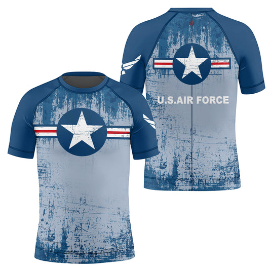 Air Force Veteran Kids Rash Guard