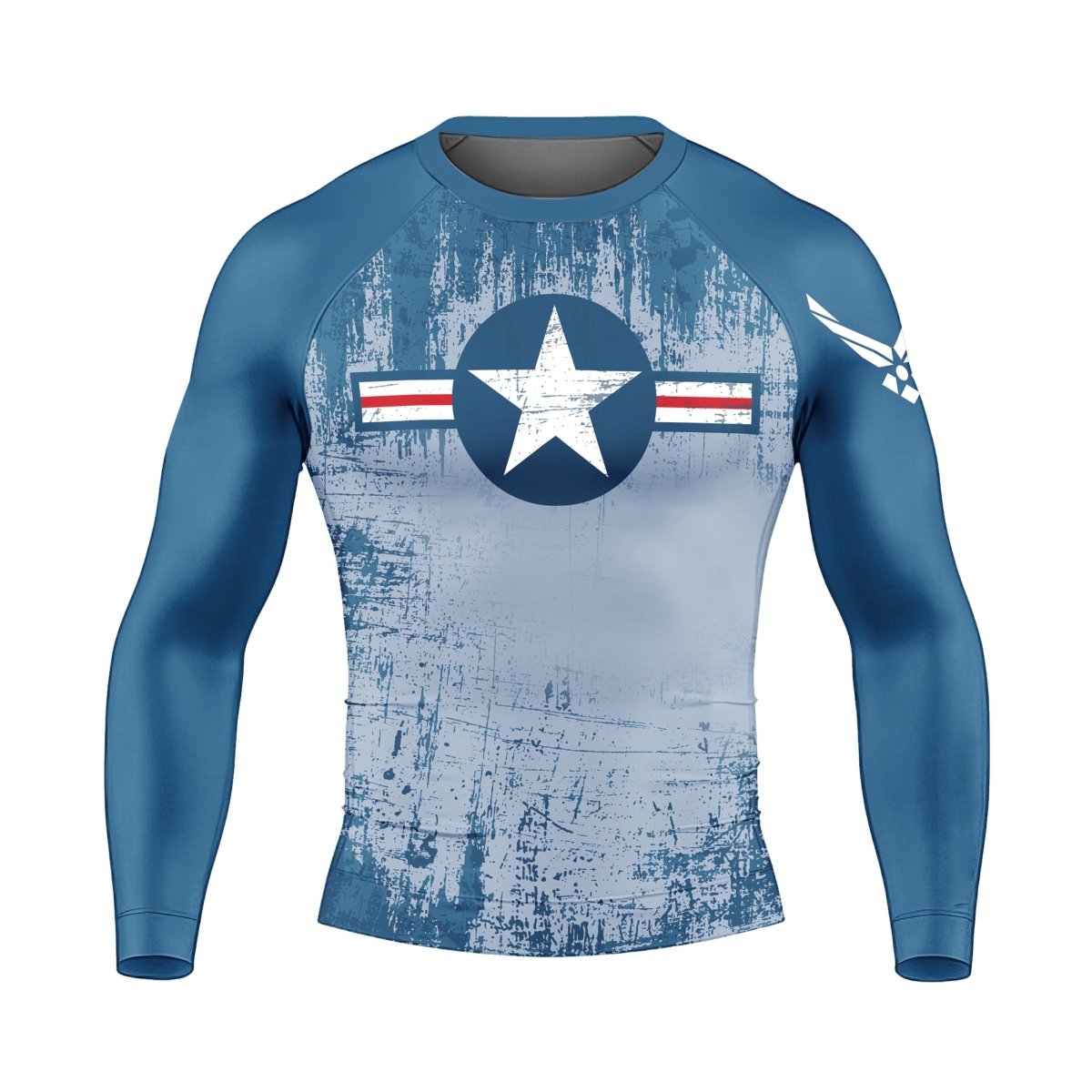 Air Force Veteran Men's Long Sleeve Rash Guard - BattleFitGear