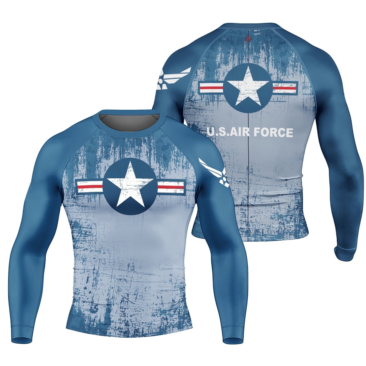 Air Force Veteran Men's Long Sleeve Rash Guard - BattleFitGear