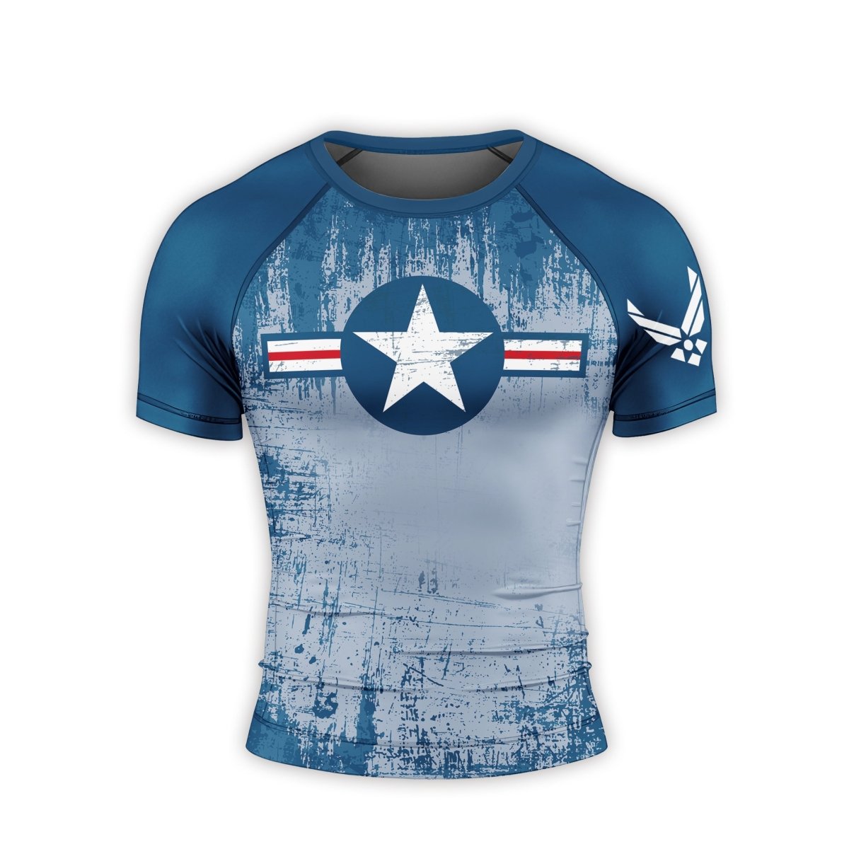 Air Force Veteran Men's Short Sleeve Rash Guard - BattleFitGear