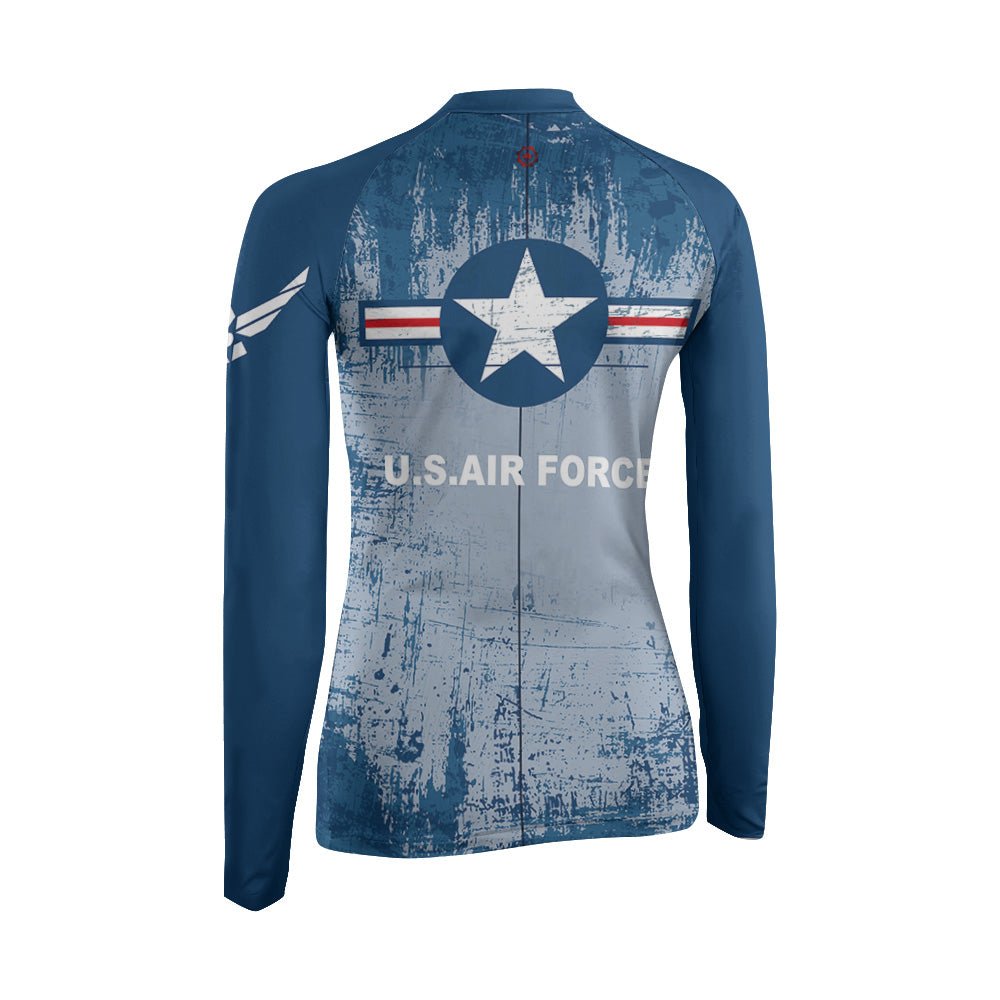 Air Force Veteran Women's Long Sleeve Rash Guard - BattleFitGear