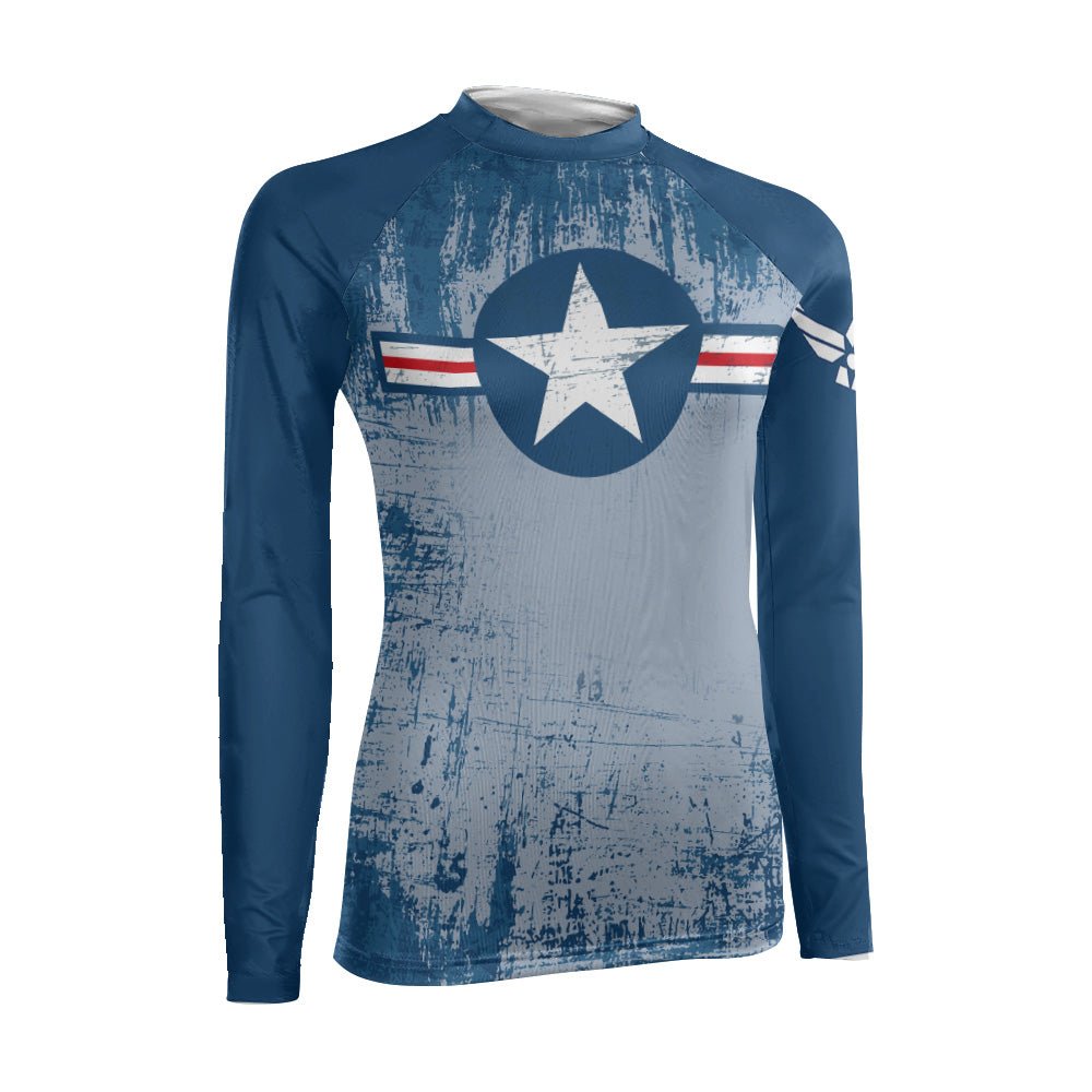 Air Force Veteran Women's Long Sleeve Rash Guard - BattleFitGear