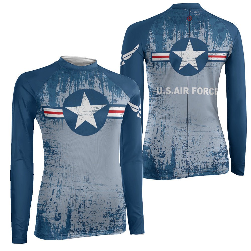 Air Force Veteran Women's Long Sleeve Rash Guard - BattleFitGear