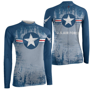 Air Force Veteran Women's Long Sleeve Rash Guard - BattleFitGear