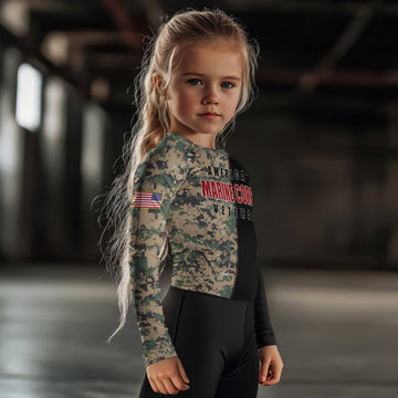 America Marine Corp Kids Rash Guard