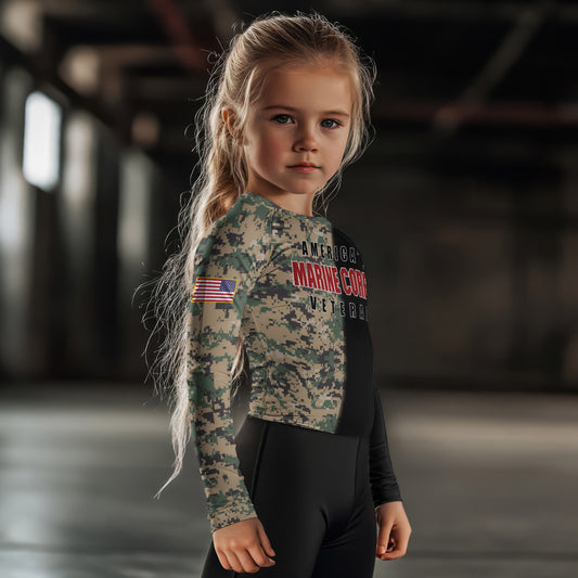 America Marine Corp Kids Rash Guard