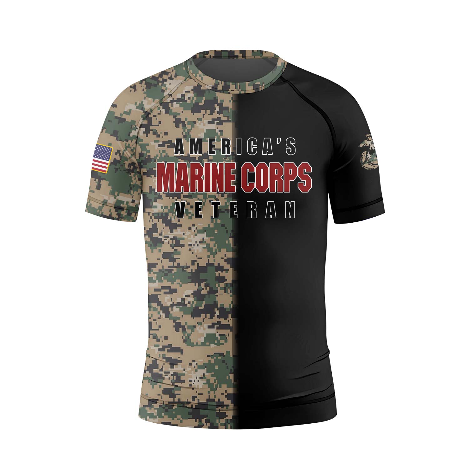 America Marine Corp Kids Rash Guard