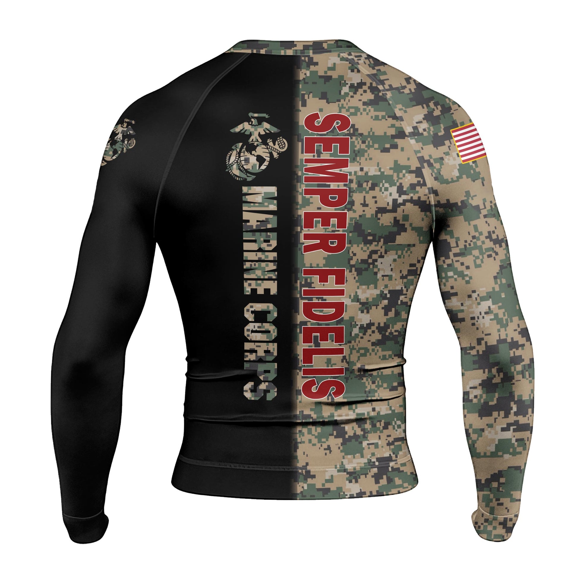 America Marine Corp Men's Long Sleeve Rash Guard