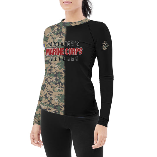 America Marine Corp Women's Long Sleeve Rash Guard