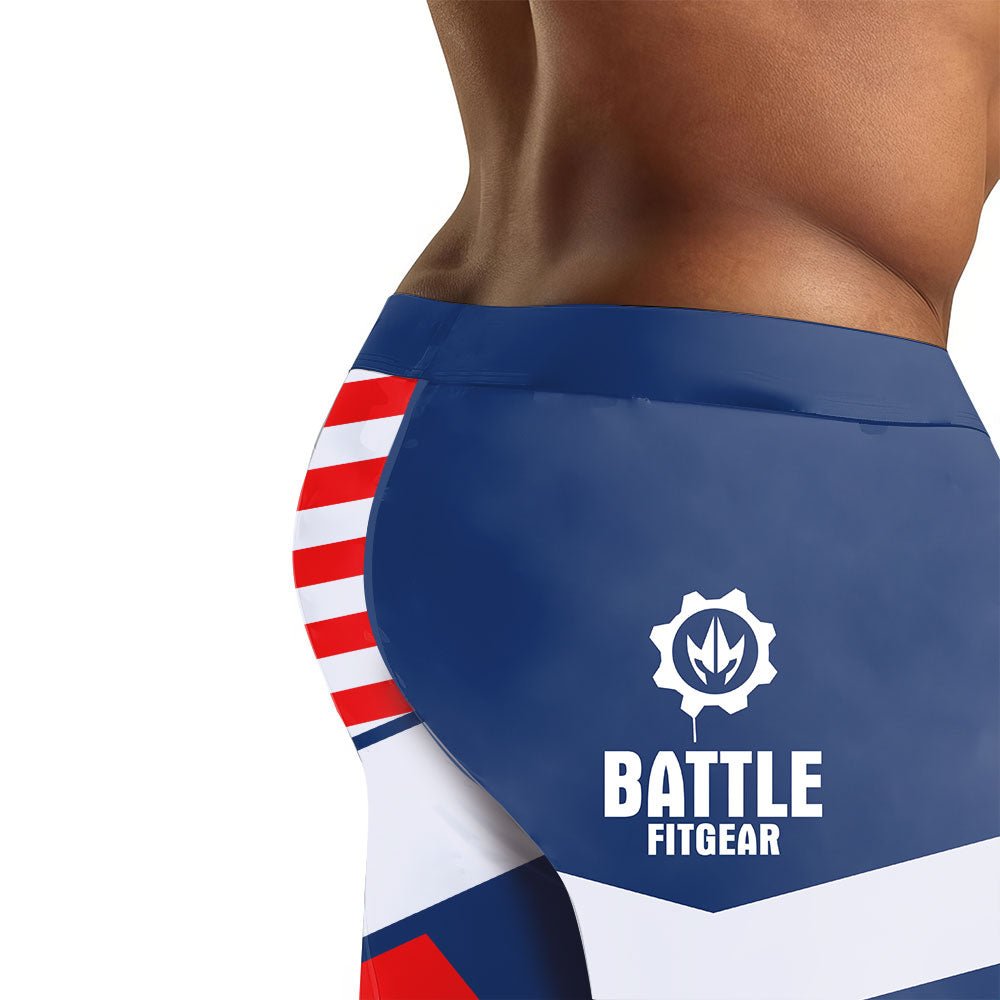 American Flag Men's Compression Leggings - BattleFitGear