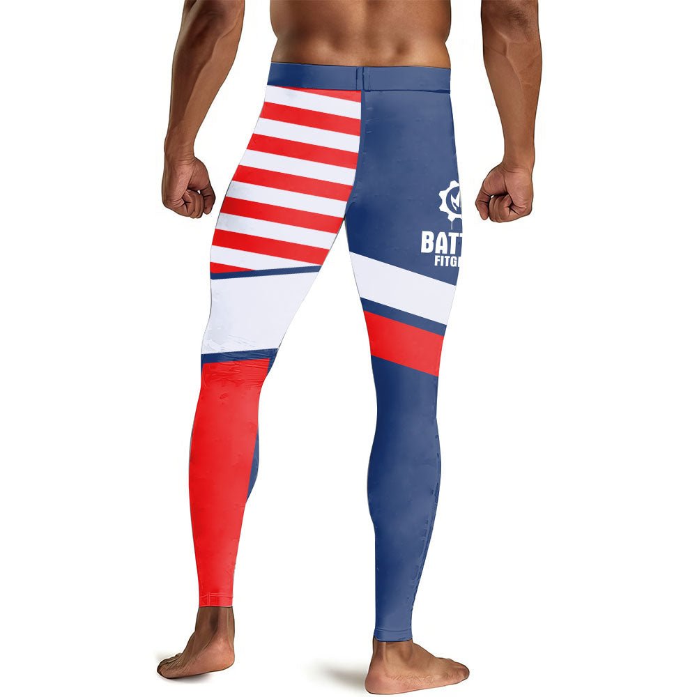 American Flag Men's Compression Leggings - BattleFitGear