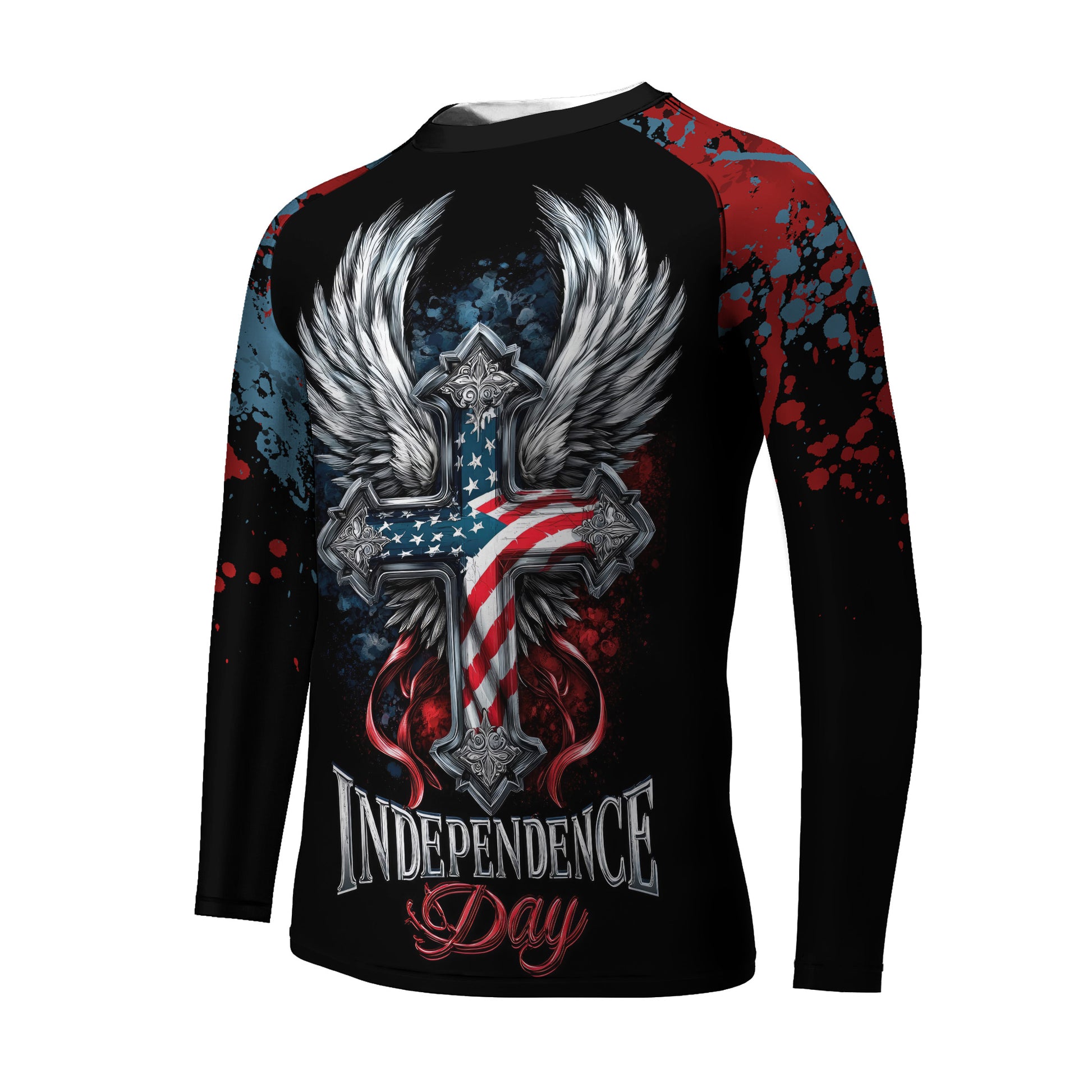 American Independence Cross Kids Rash Guard