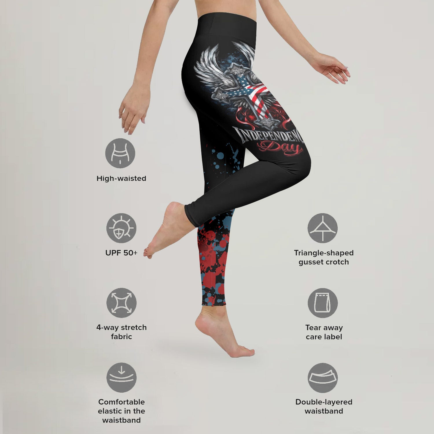 American Independence Cross Leggings