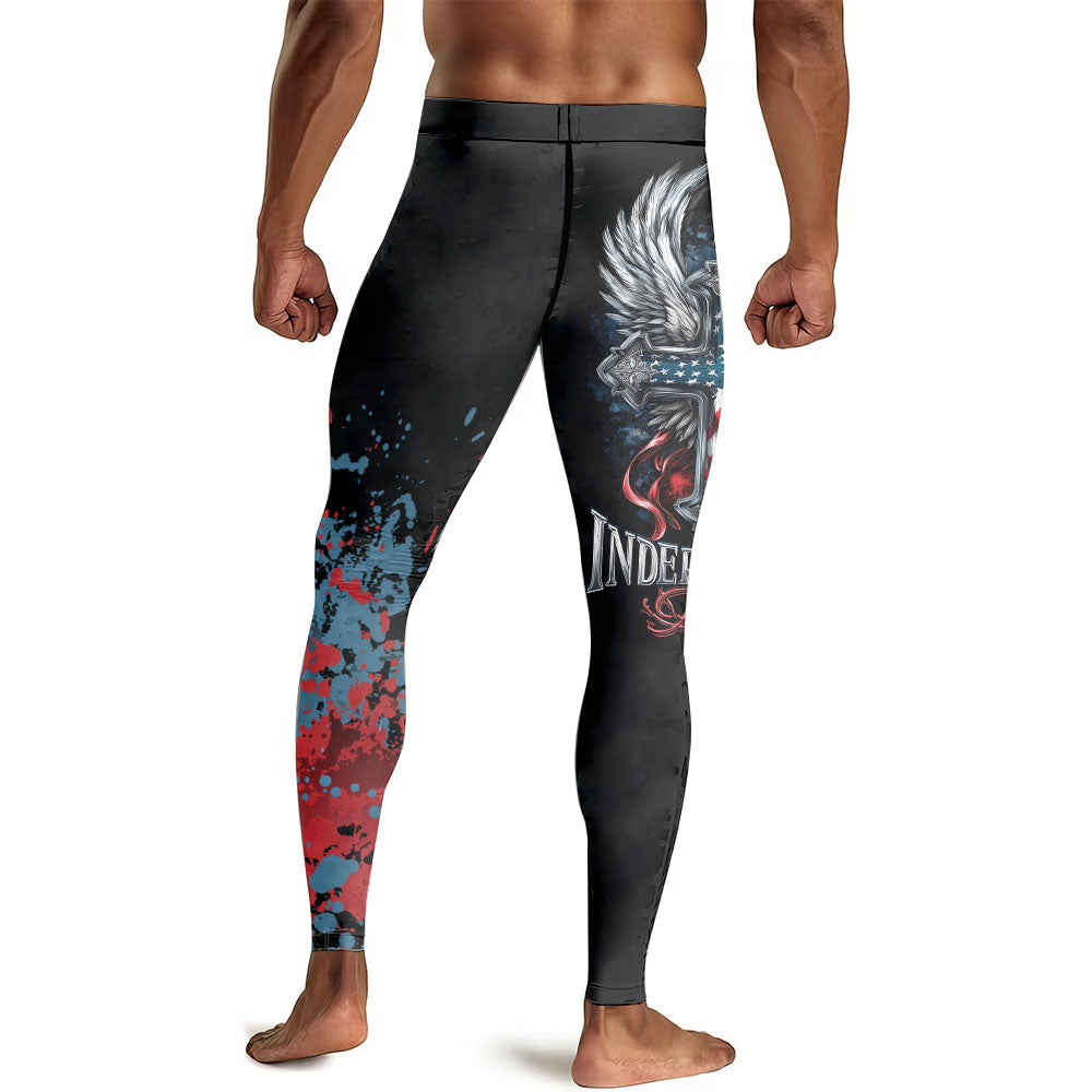 American Independence Cross Men's Compression Leggings