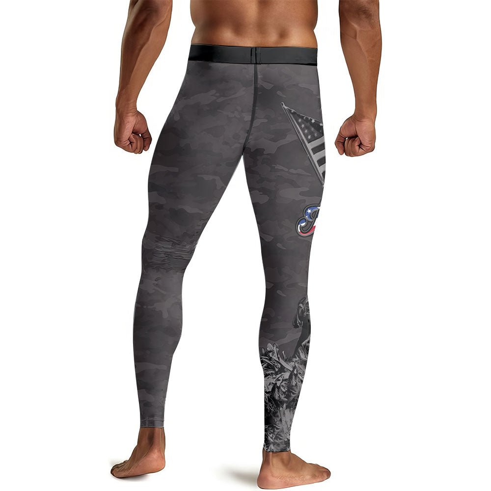 American Independence Day Men's Compression Leggings - BattleFitGear